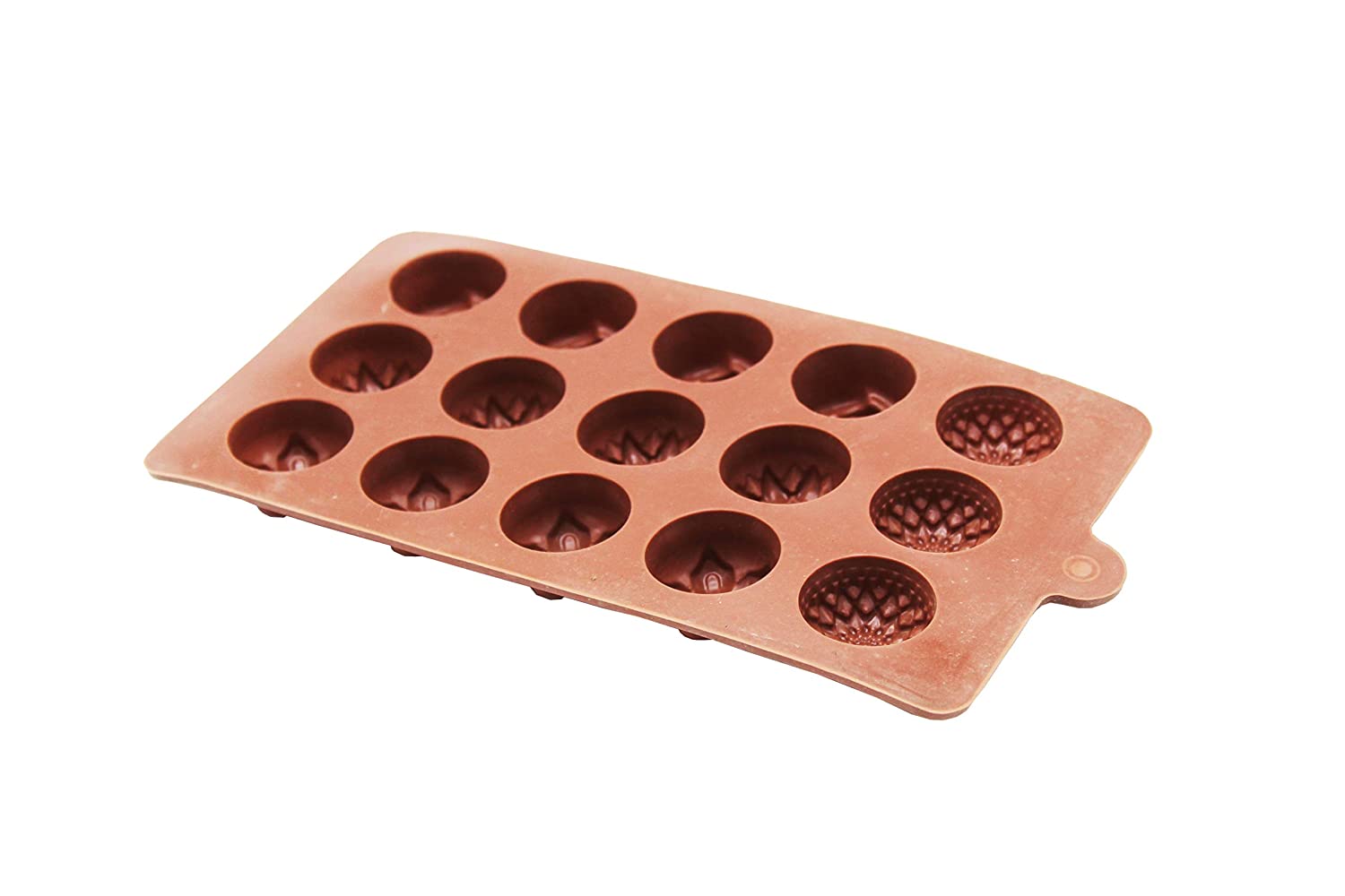 iLife Silicone Flexible Chocolate Mould with Multiple Shapes (Brown, 11x2x21.5 cm)
