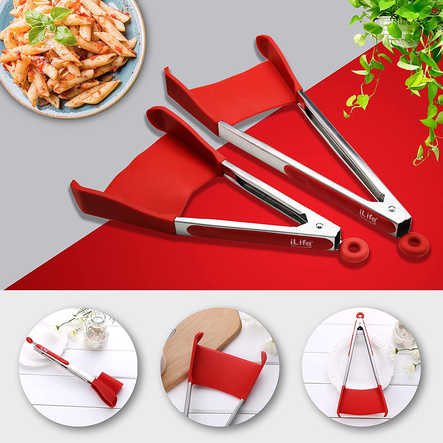 Non Stick tongs; Silicone spatula tongs; Spatula Tongs