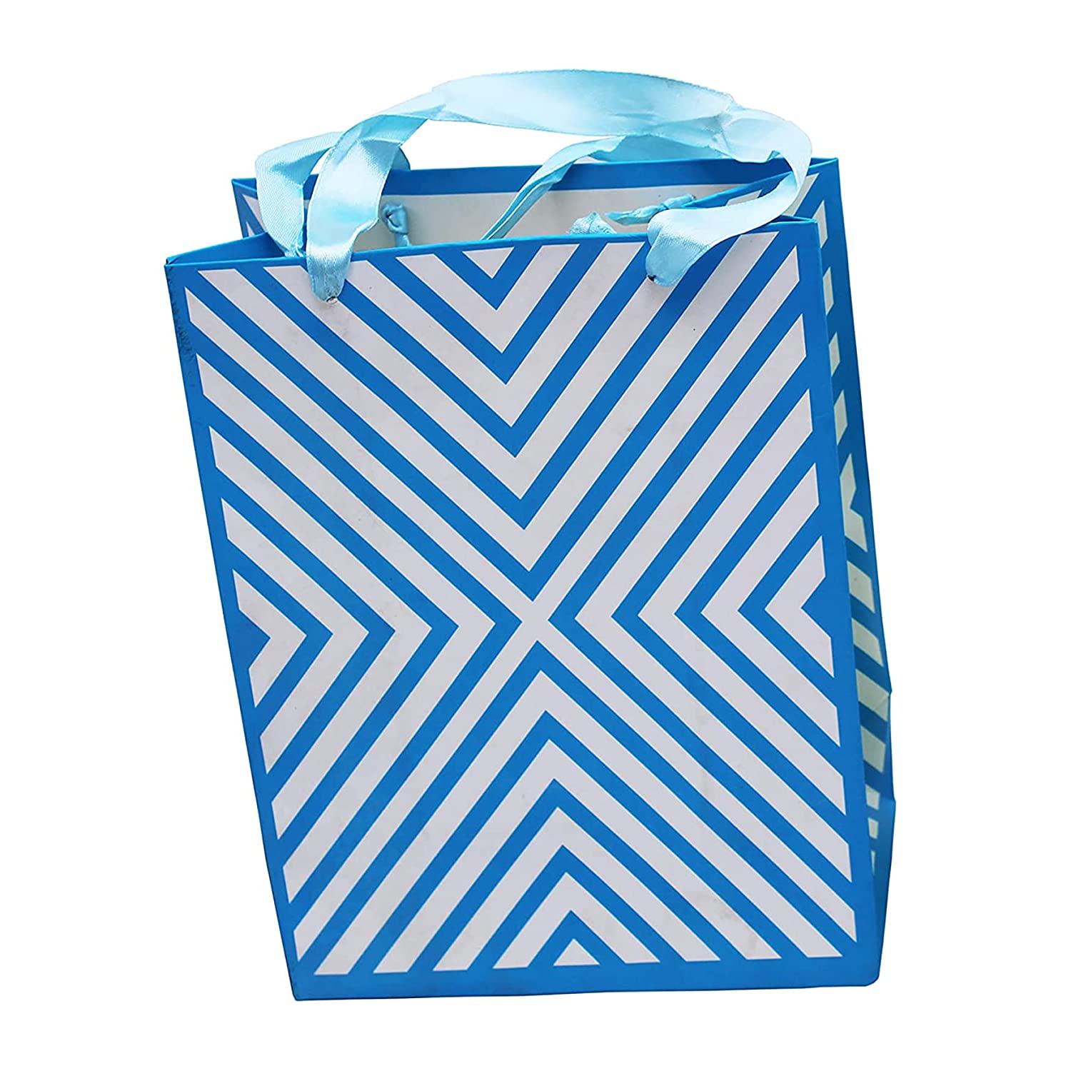 Buy Online Blue Paper Shopping Gift Bags with Handles