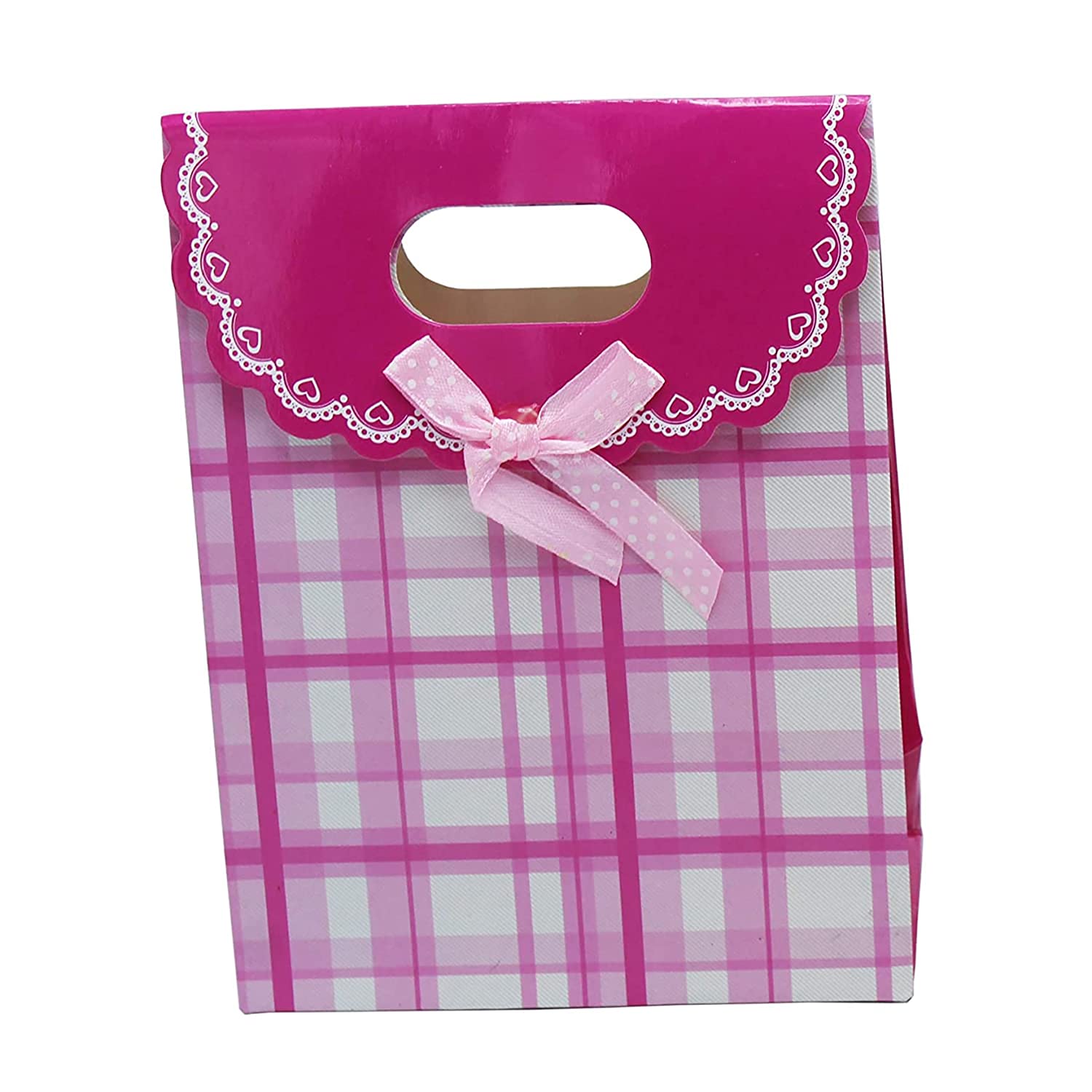 Buy Online Pink Paper Multiple Uses Gift Bags with Handles