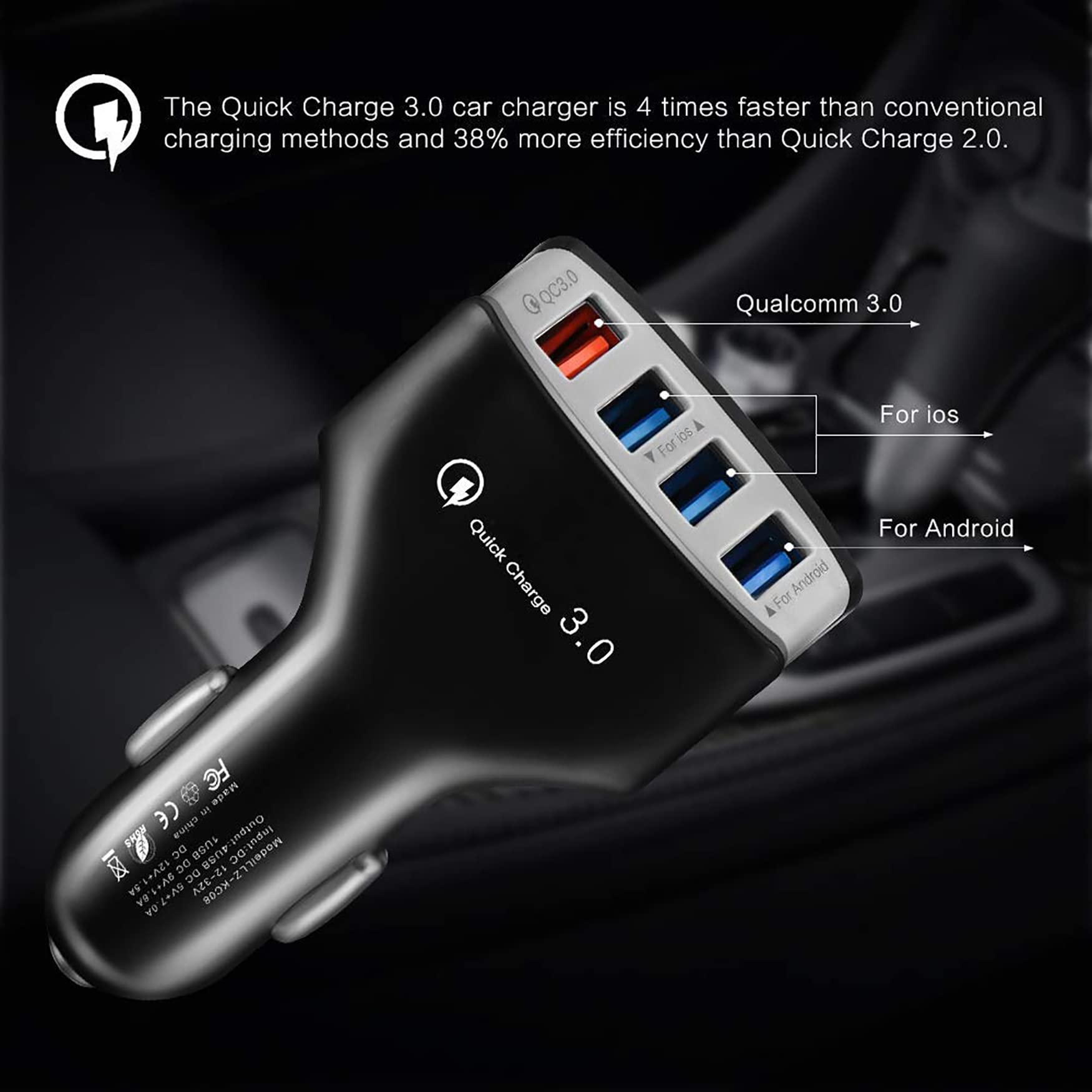 usb car charger ; multiport car charger