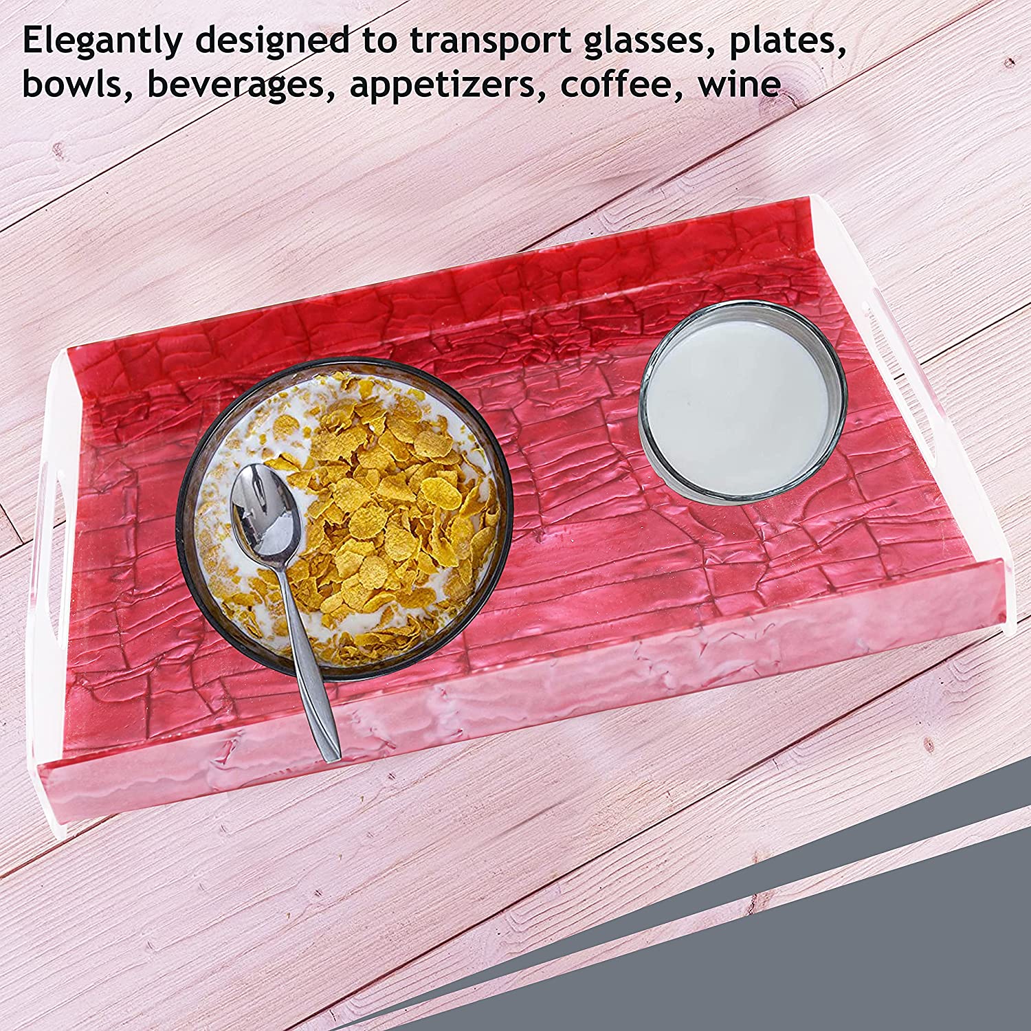  Serving Tray Set; acrylic tray; tray; tray set