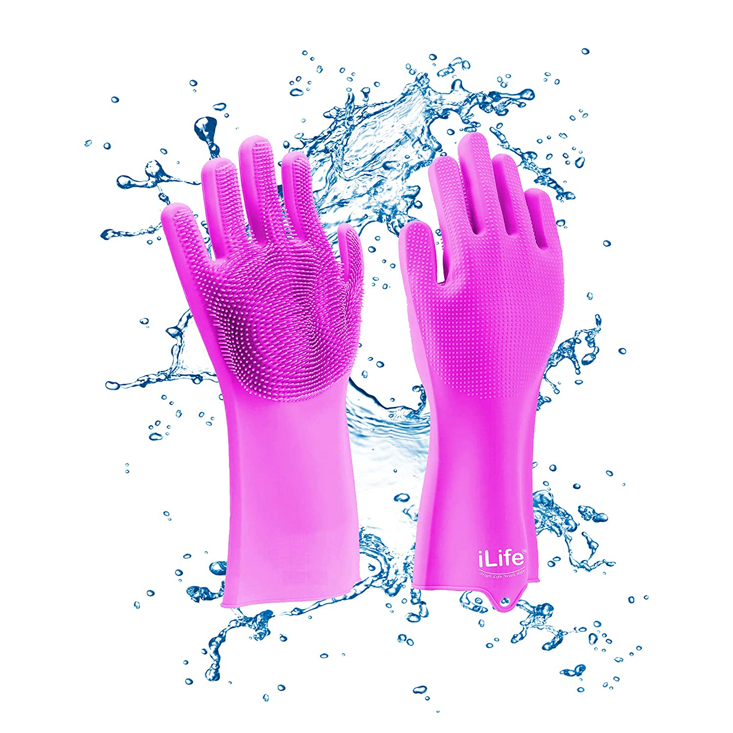 True & Tidy Multi-Purpose Silicone Gloves - Pink