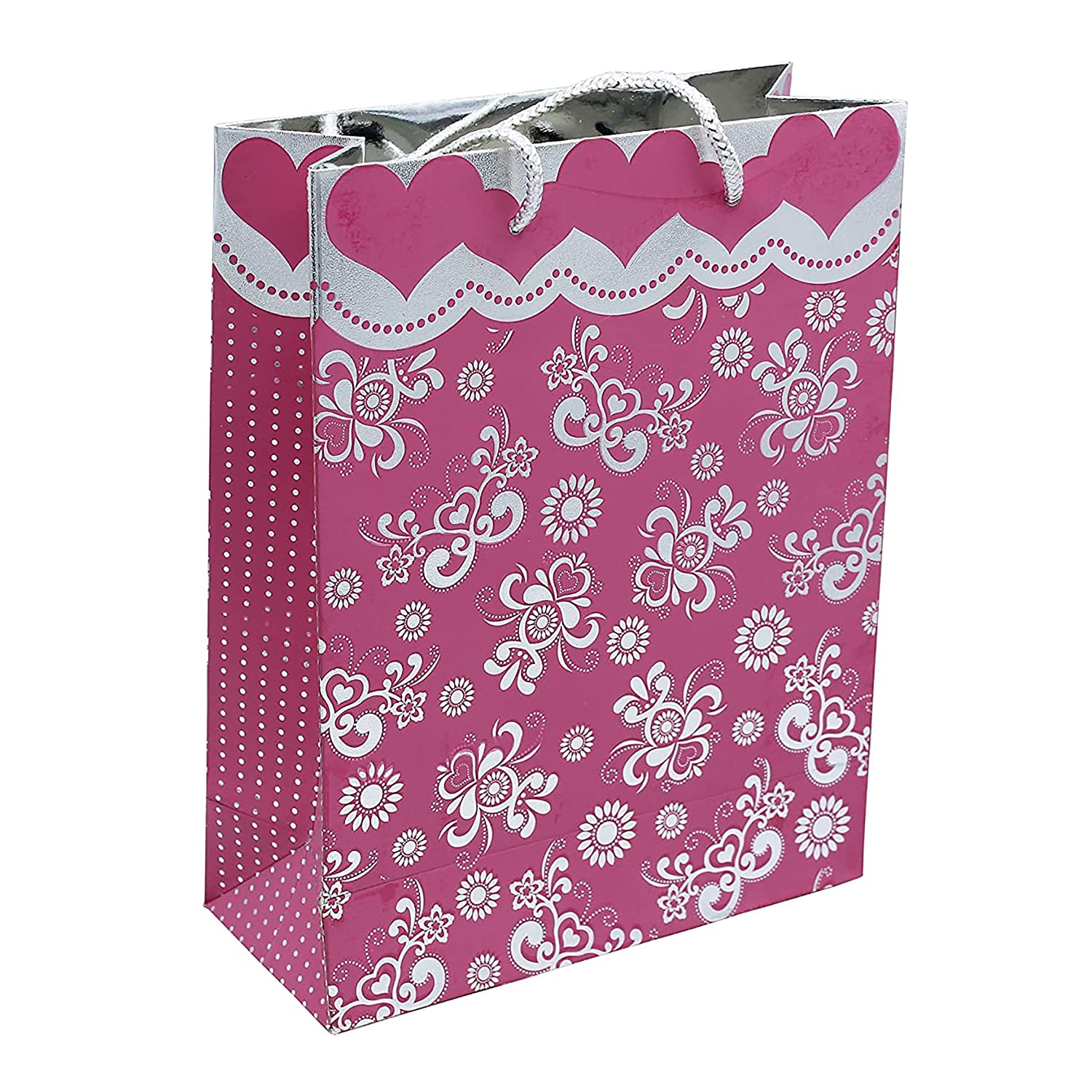 Buy Online Light Pink Paper Multiple Uses Gift Bags with Handles