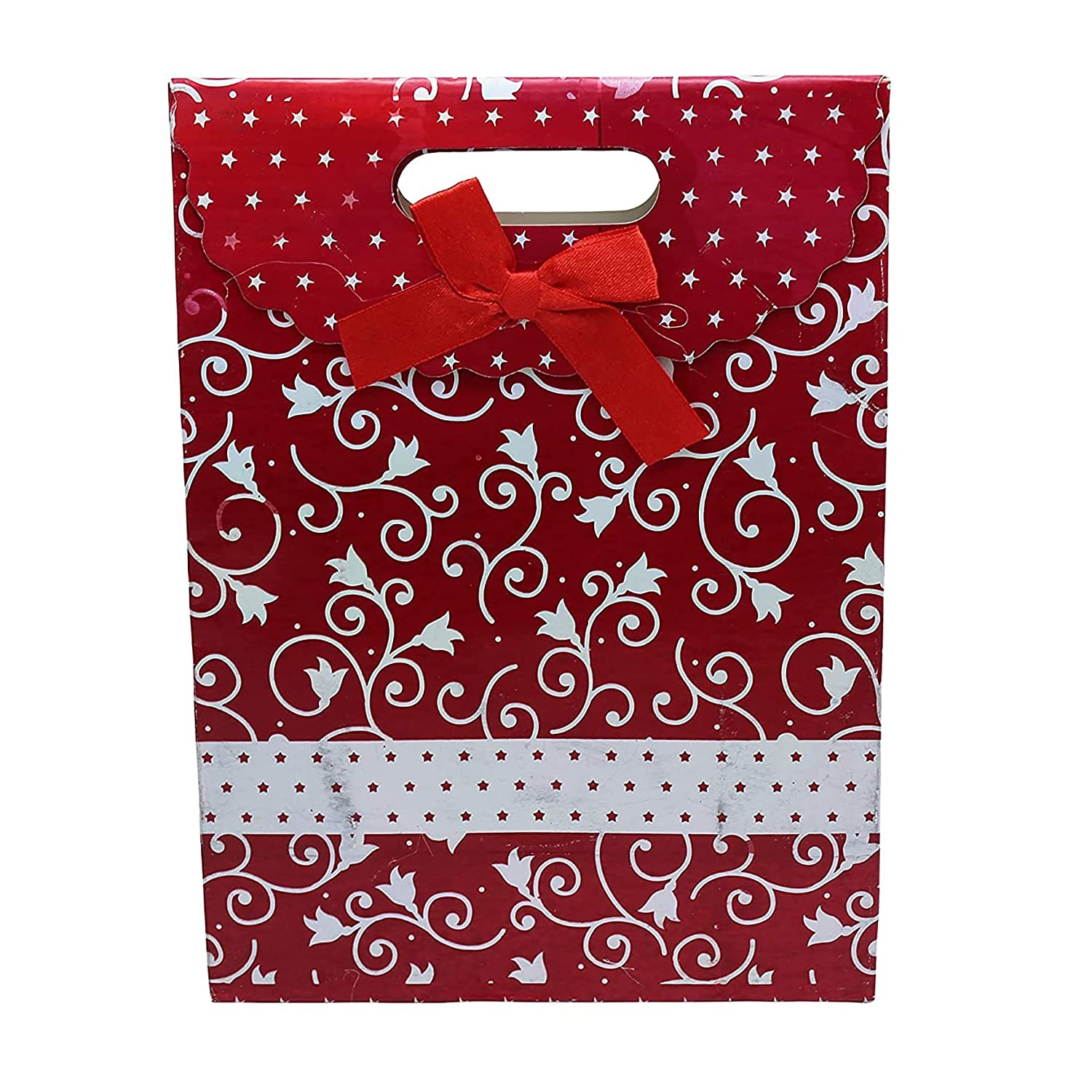 Buy Online Maroon Paper Retail Gift Bags with Handles