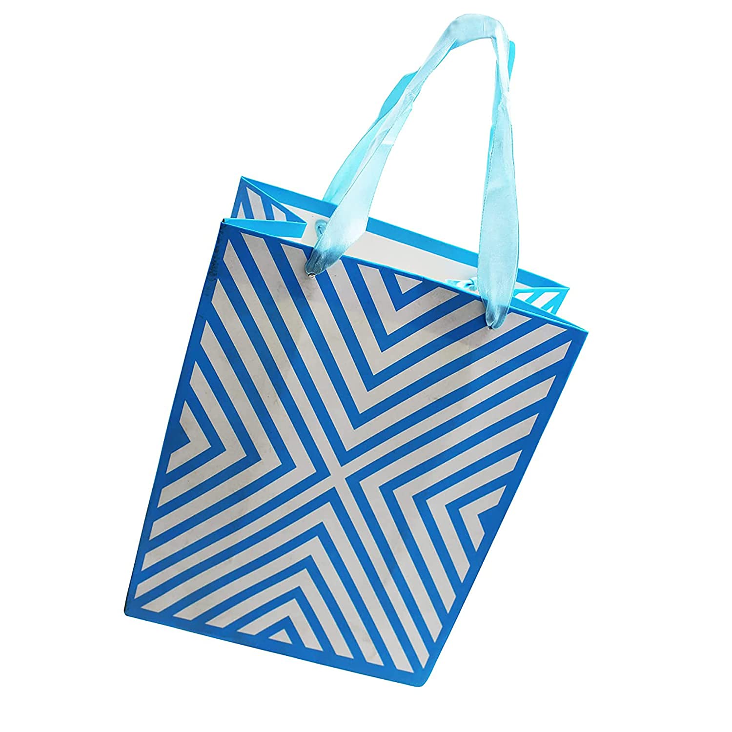 Buy Online Blue Paper Shopping Gift Bags with Handles