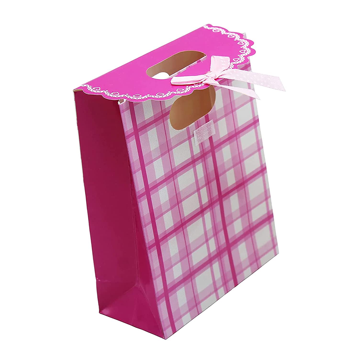 Buy Online Pink Paper Multiple Uses Gift Bags with Handles