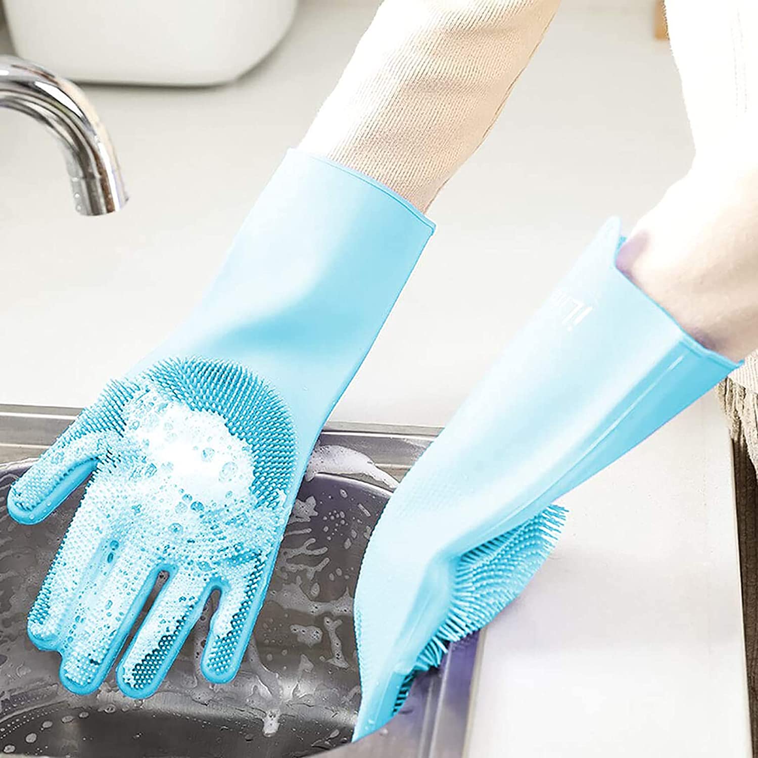 Silicone gloves; Turquoise Scrub Gloves; Bath Gloves; scrub gloves