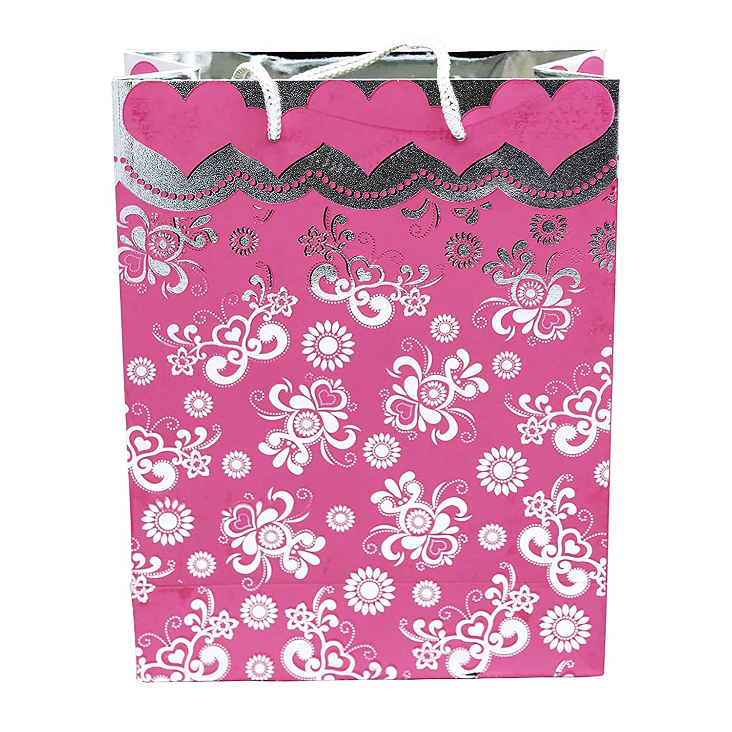 Buy Online Light Pink Paper Multiple Uses Gift Bags with Handles