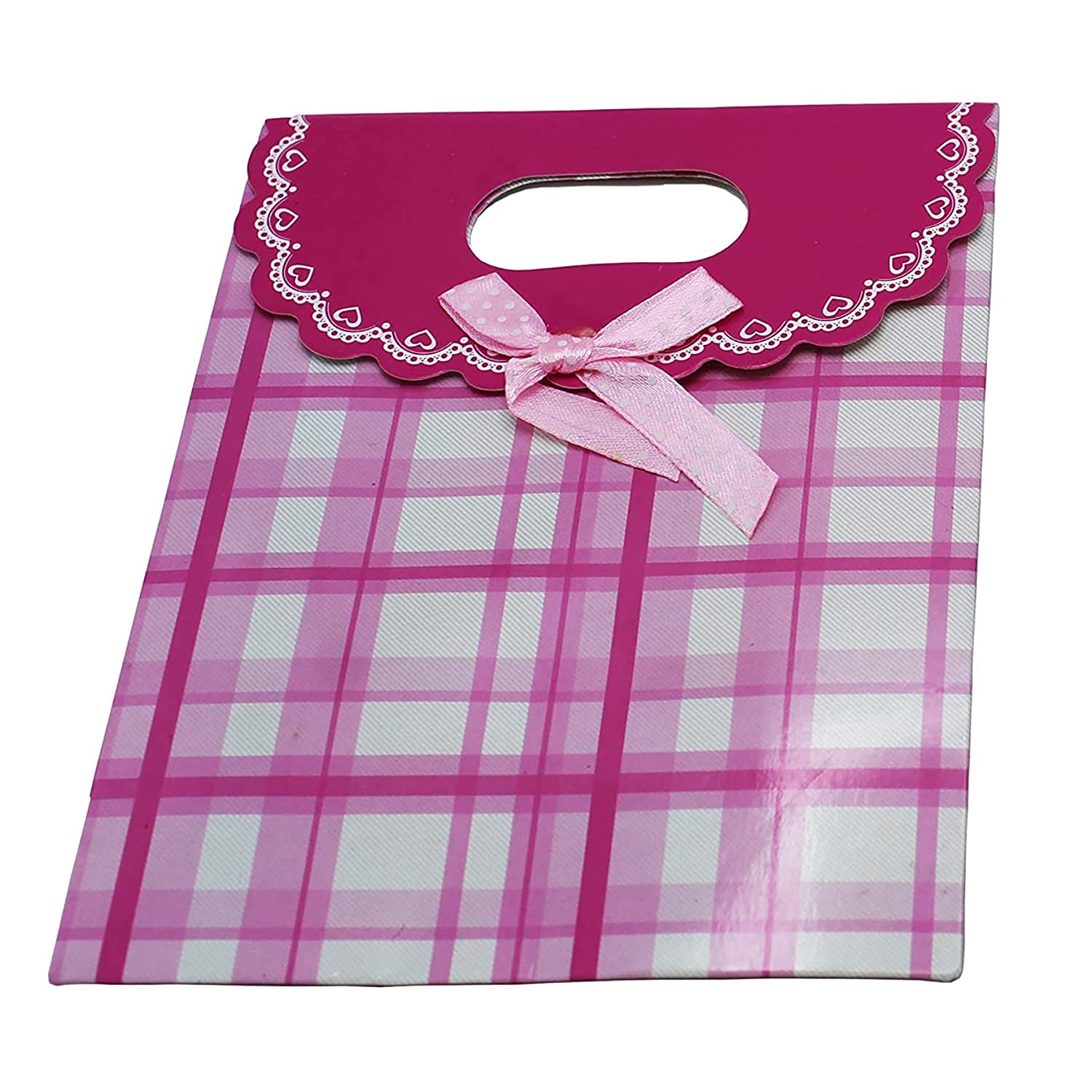 Buy Online Pink Paper Multiple Uses Gift Bags with Handles