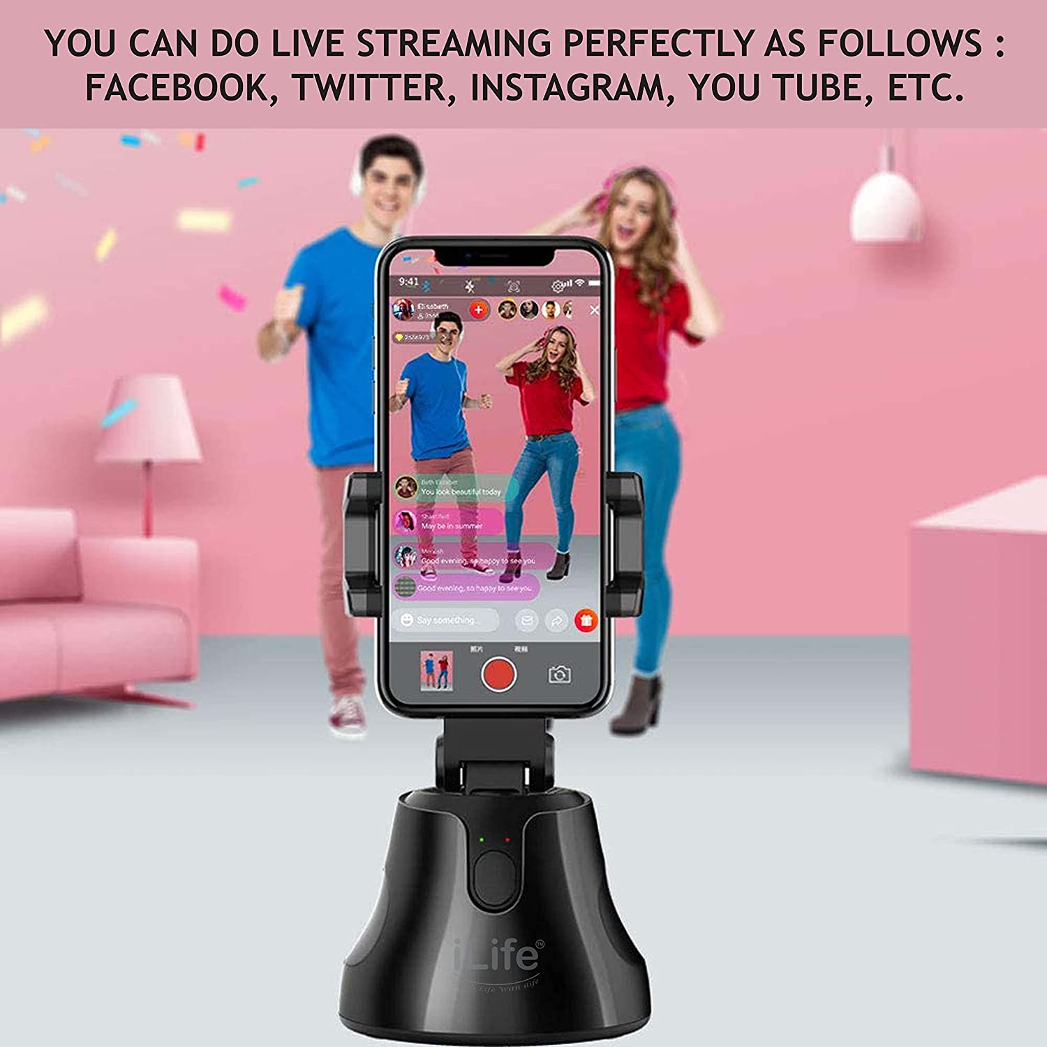 video recoder; selfie stand ; moving video recoder; 360 video recorder