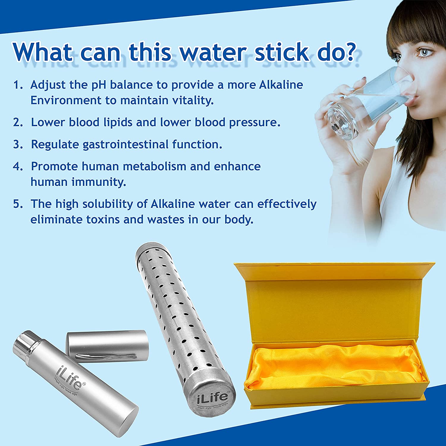 Antioxidant water;  Alkaline water; Hydrogen Water; Portable Stick 