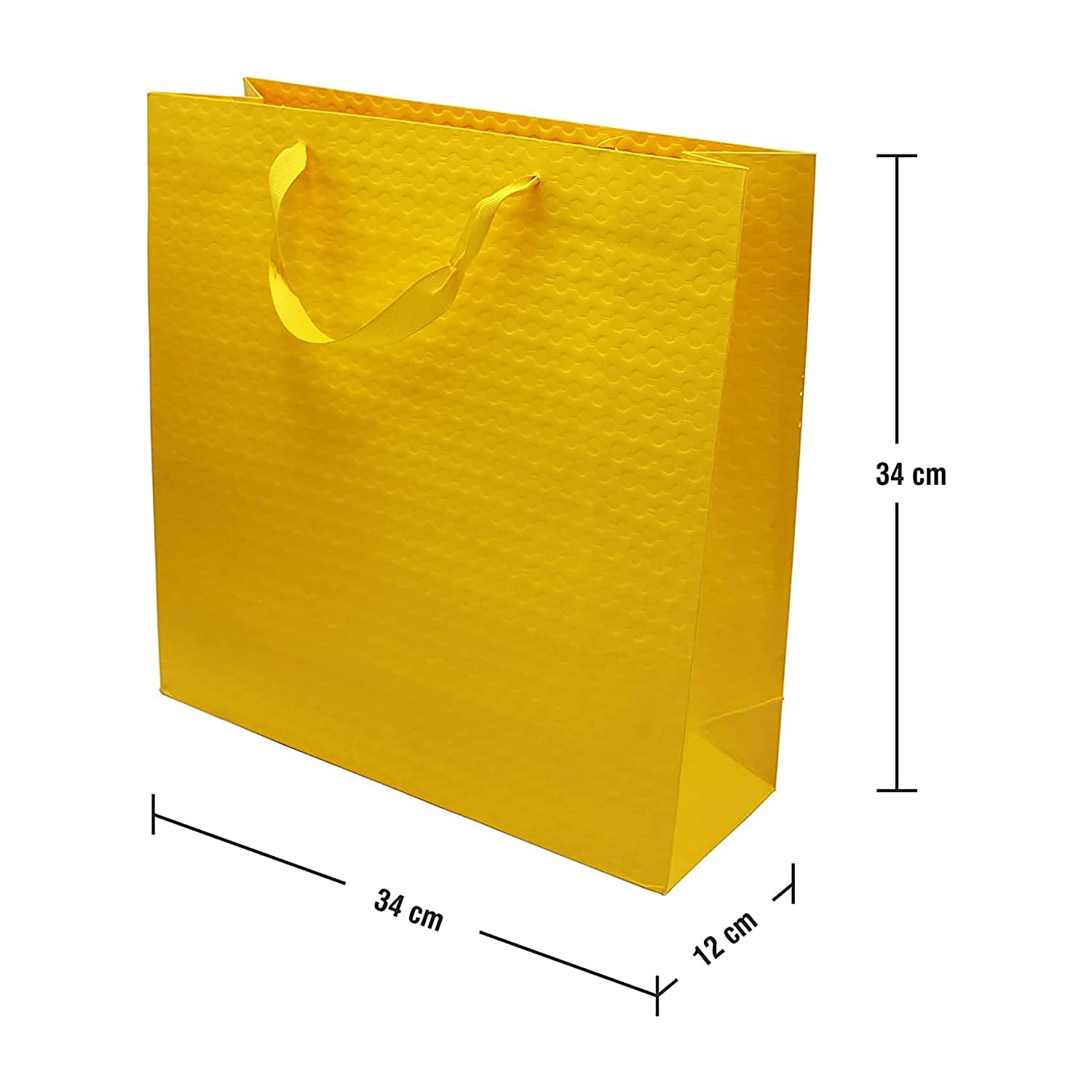 Buy Online Yellow Paper Multiple Uses Gift Bags with Handles