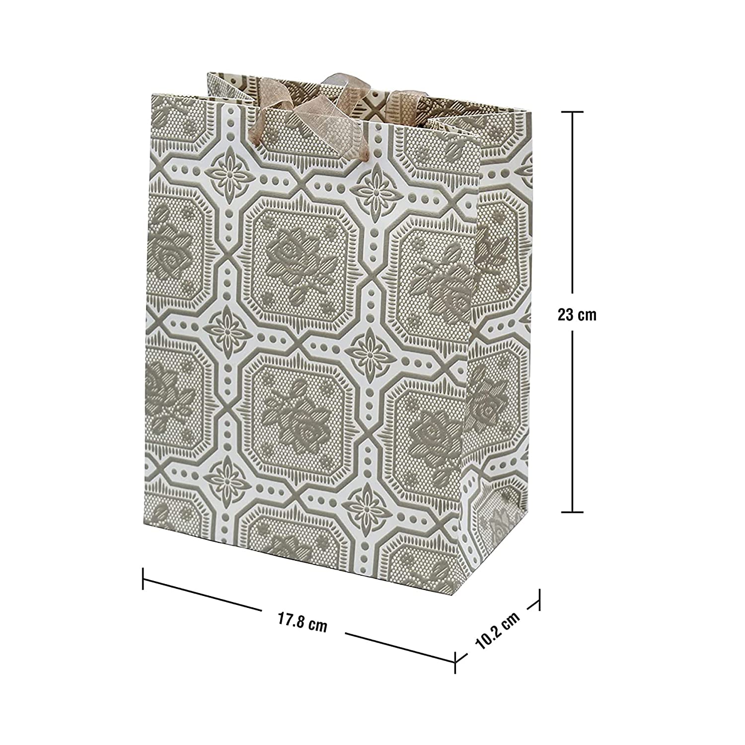 Buy Online Light Mehndi Paper Multiple Uses Gift Bags with Handles