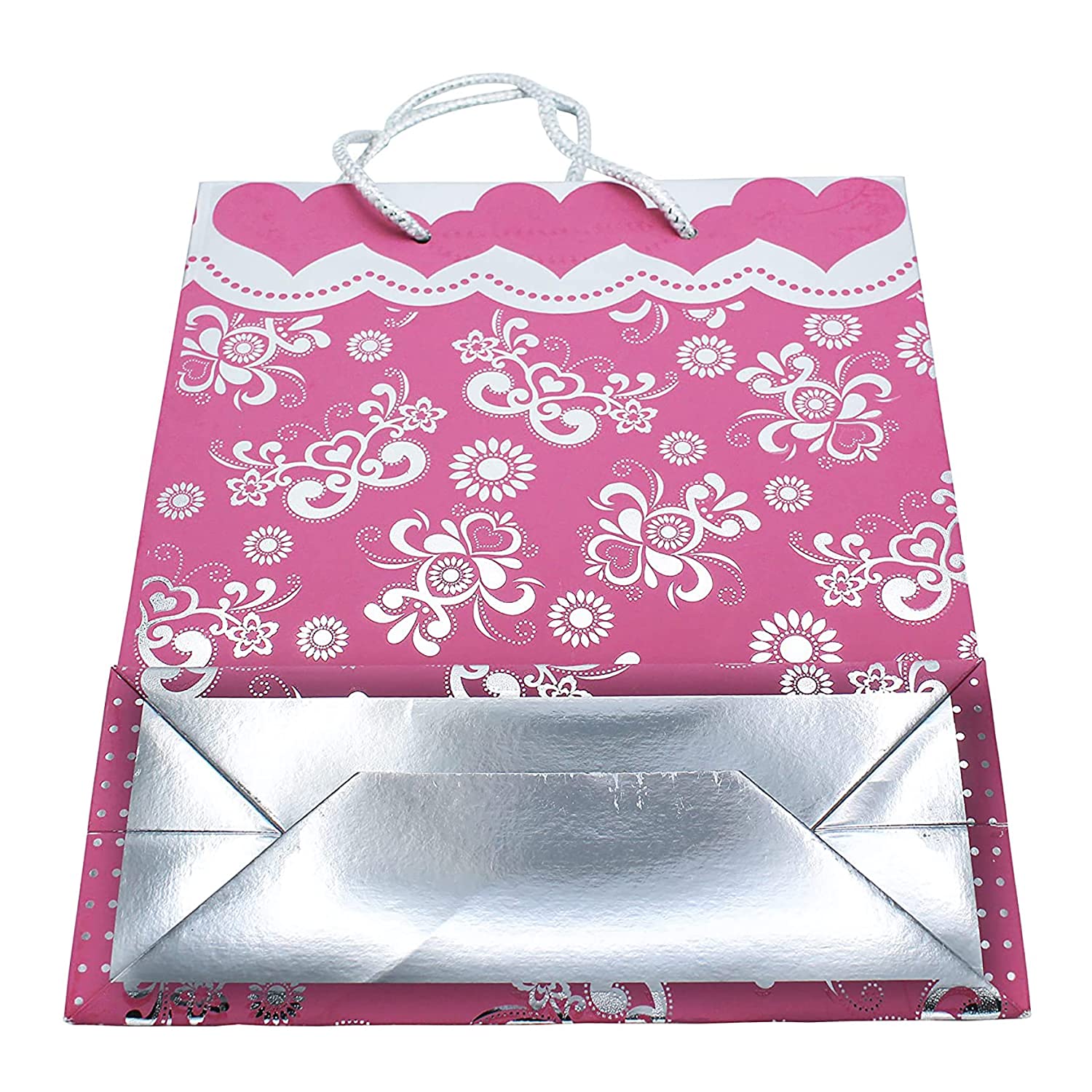 Buy Online Light Pink Paper Multiple Uses Gift Bags with Handles