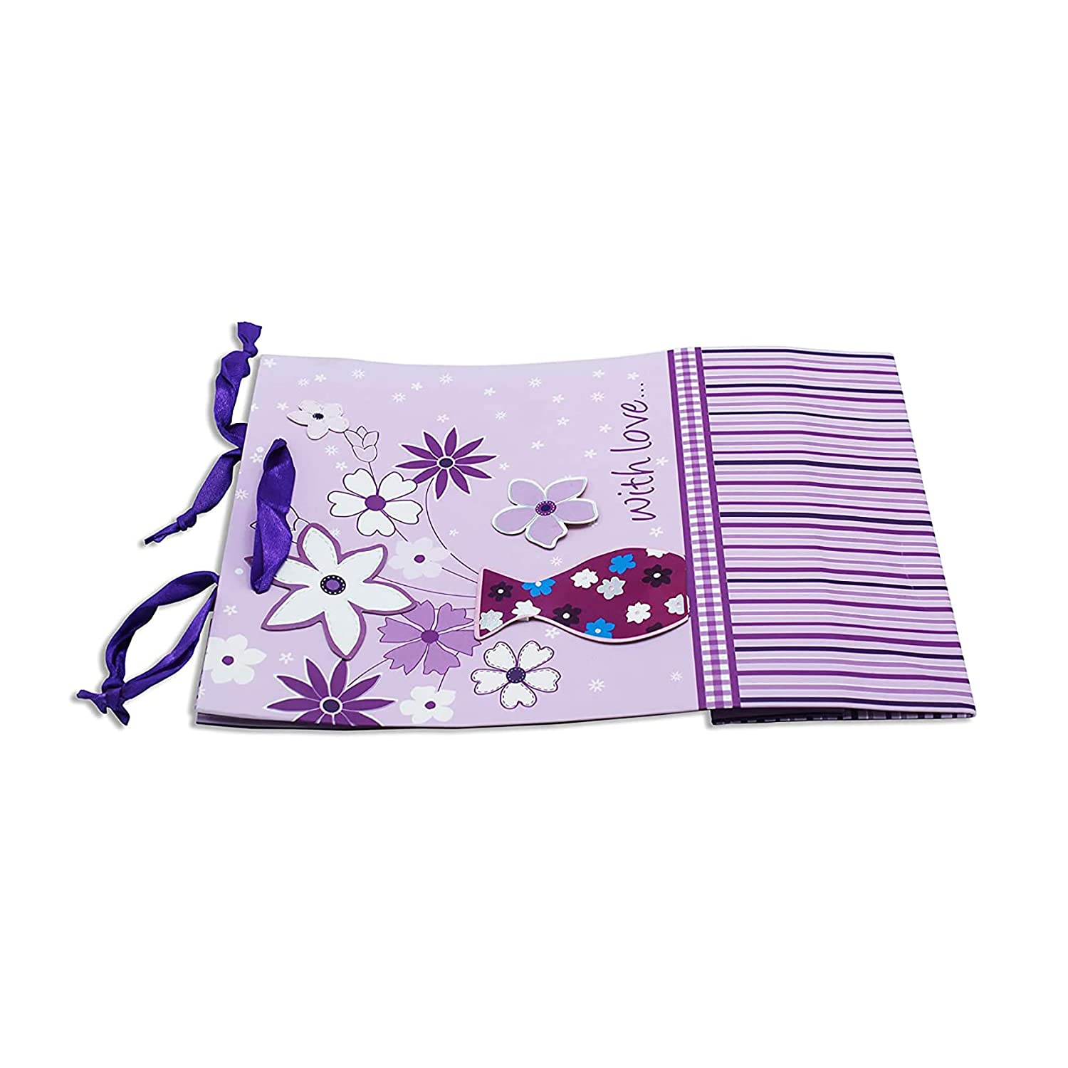 Purple Paper Gift Bags with Handles