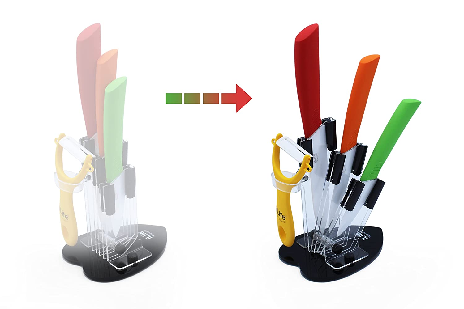  knife set; ceramic knife; 5- piece knife set