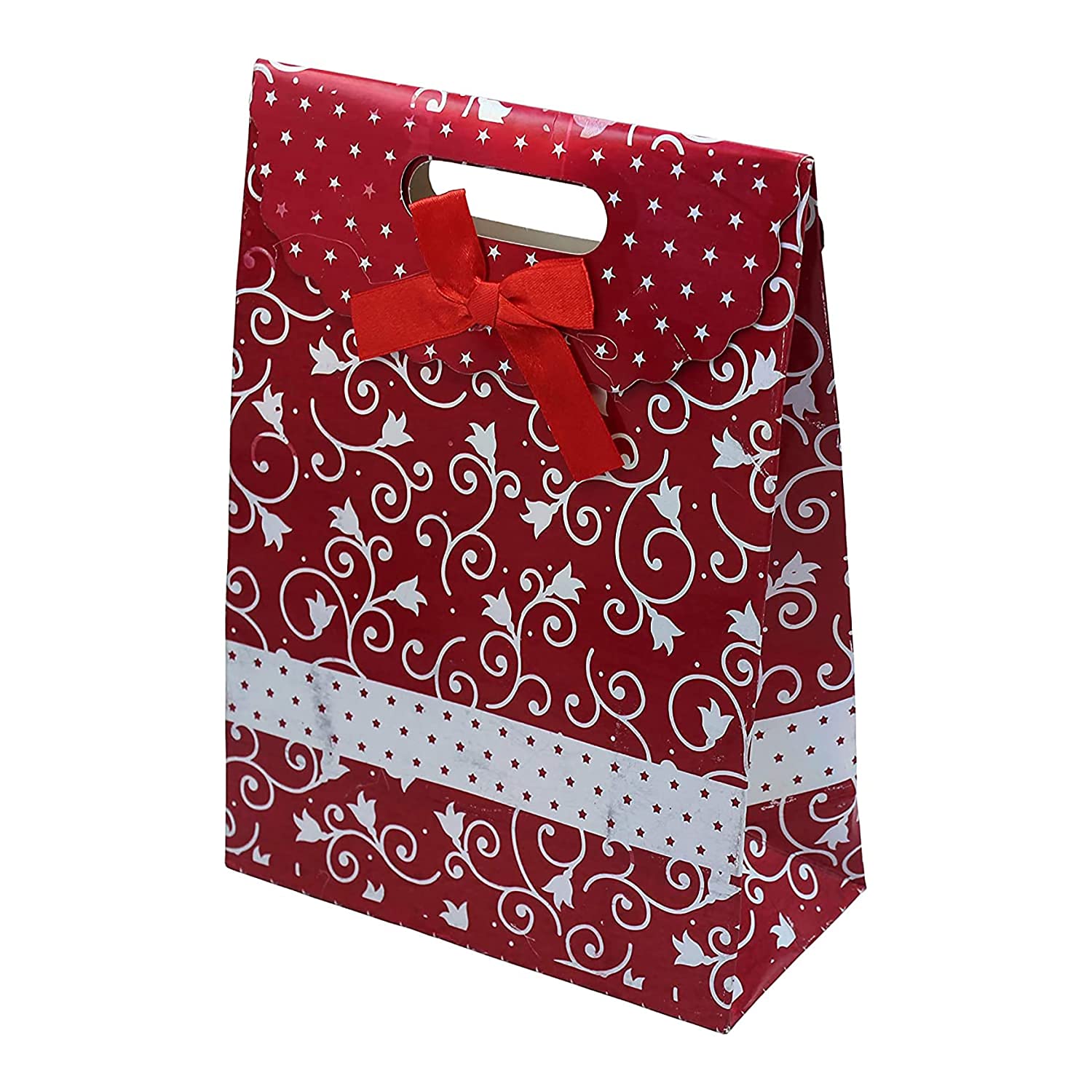 Buy Online Maroon Paper Retail Gift Bags with Handles