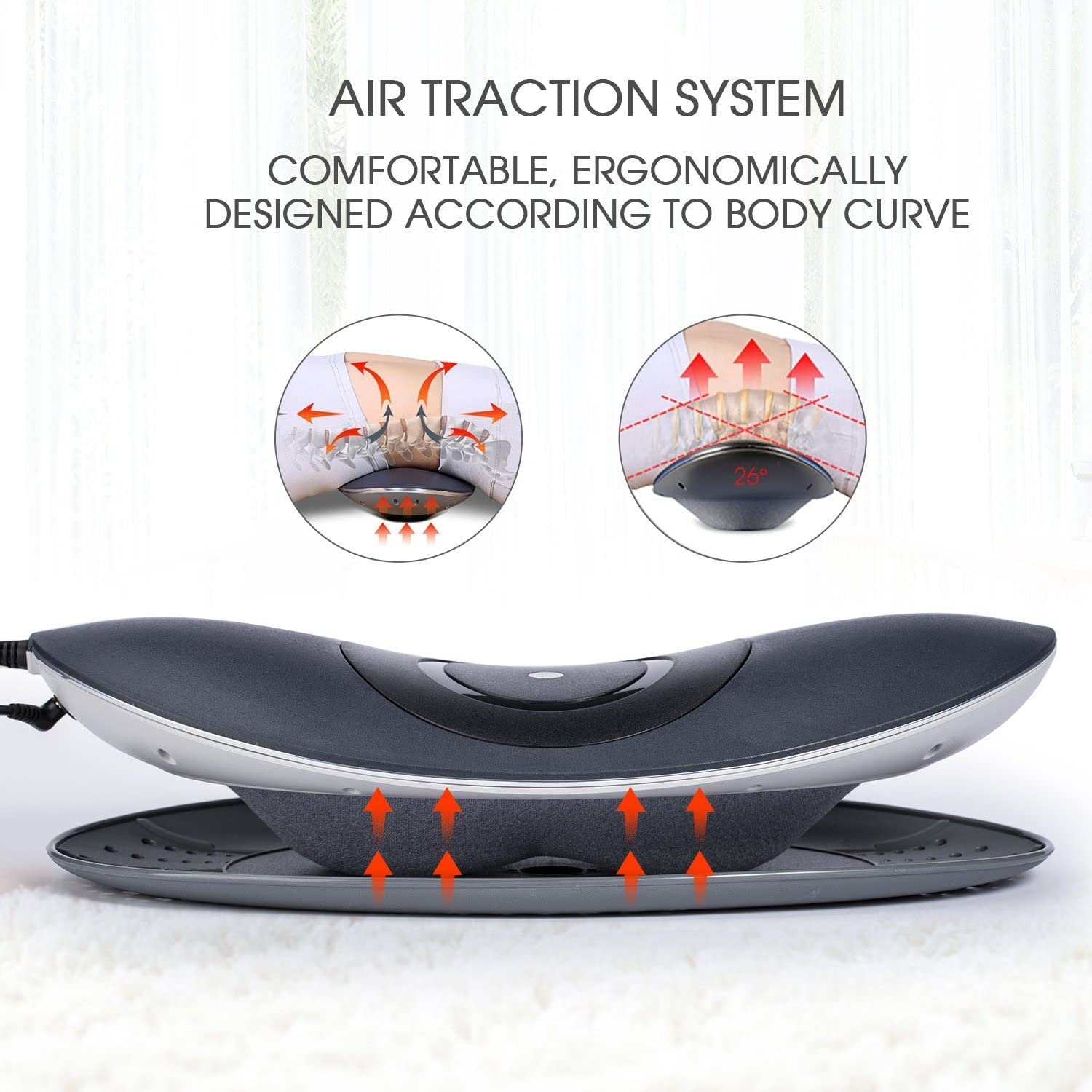  Lumbar Traction Device; back massager, massager