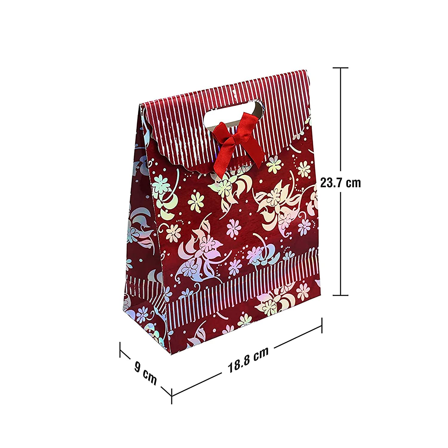 Buy Online Maroon Paper Retail Gift Bags with Handles