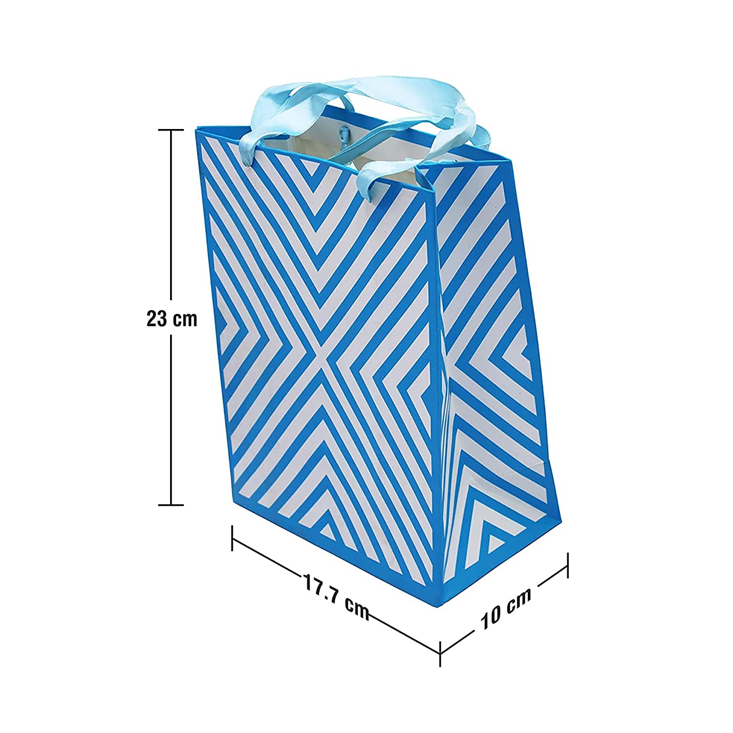 Buy Online Blue Paper Shopping Gift Bags with Handles