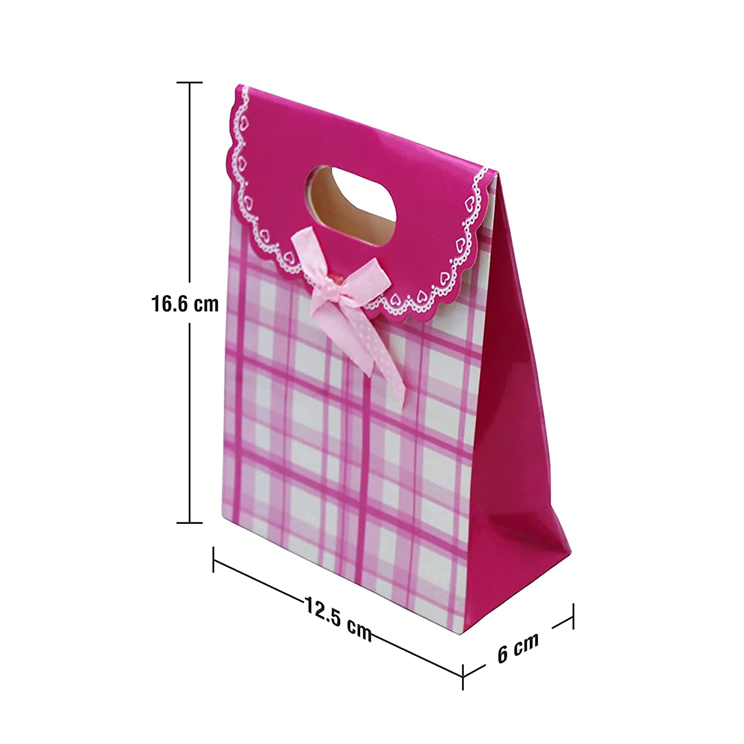 Buy Online Pink Paper Multiple Uses Gift Bags with Handles