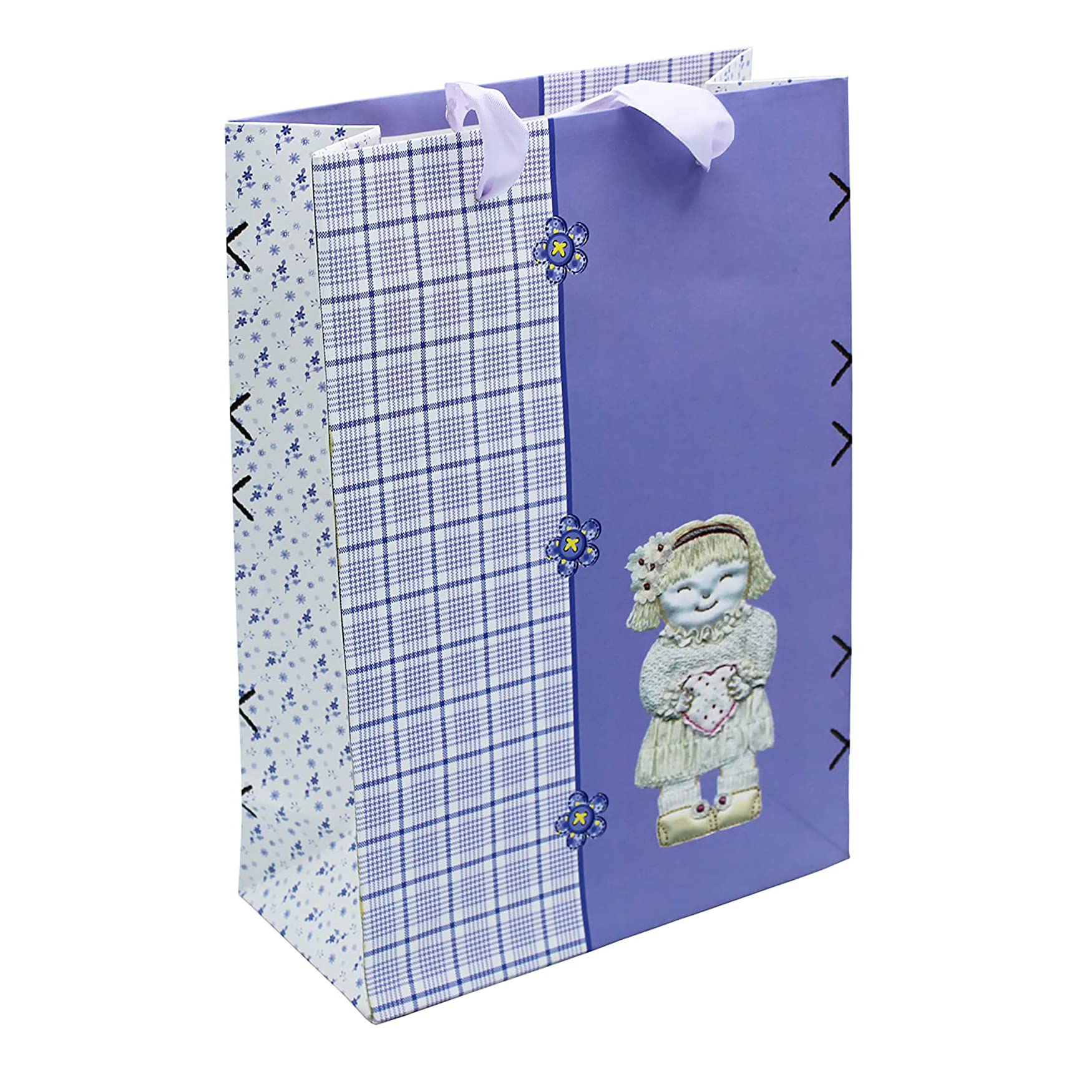 Buy Online Light Blue Paper Multiple Uses Bags with Handles