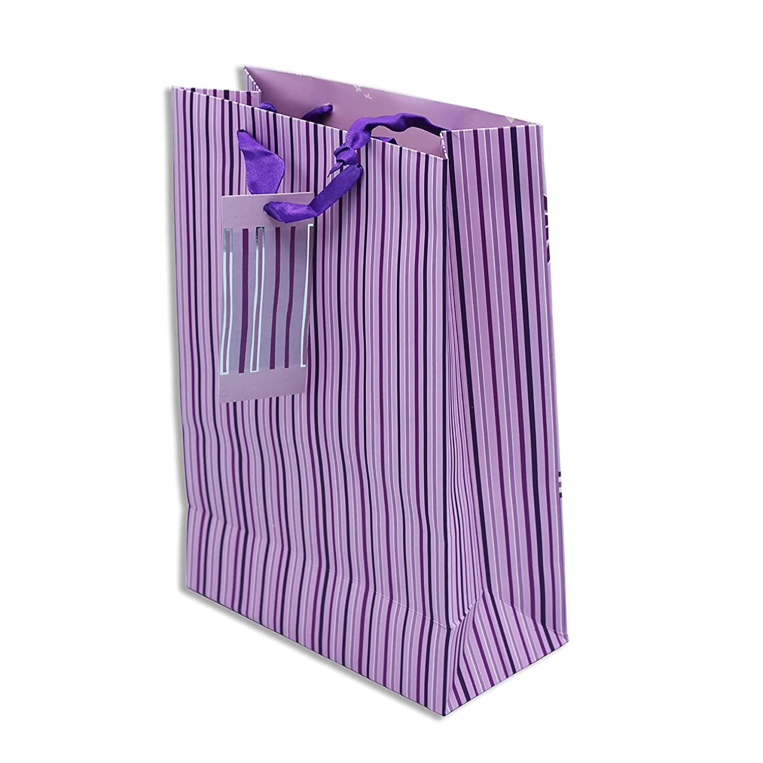 Purple Paper Gift Bags with Handles