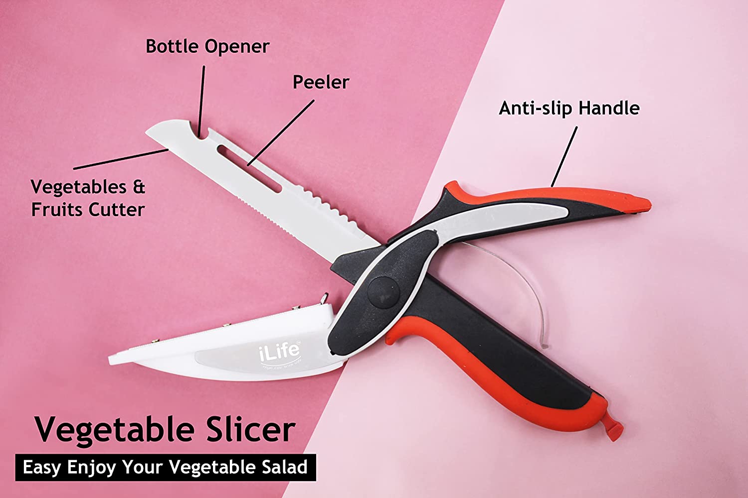 Clever Kitchen Chopper With Chopping Board, Clever Multi-function Stainless  Steel Scissors, Vegetable And Fruit Cutter For Cutting Bbq Utensils Quickl