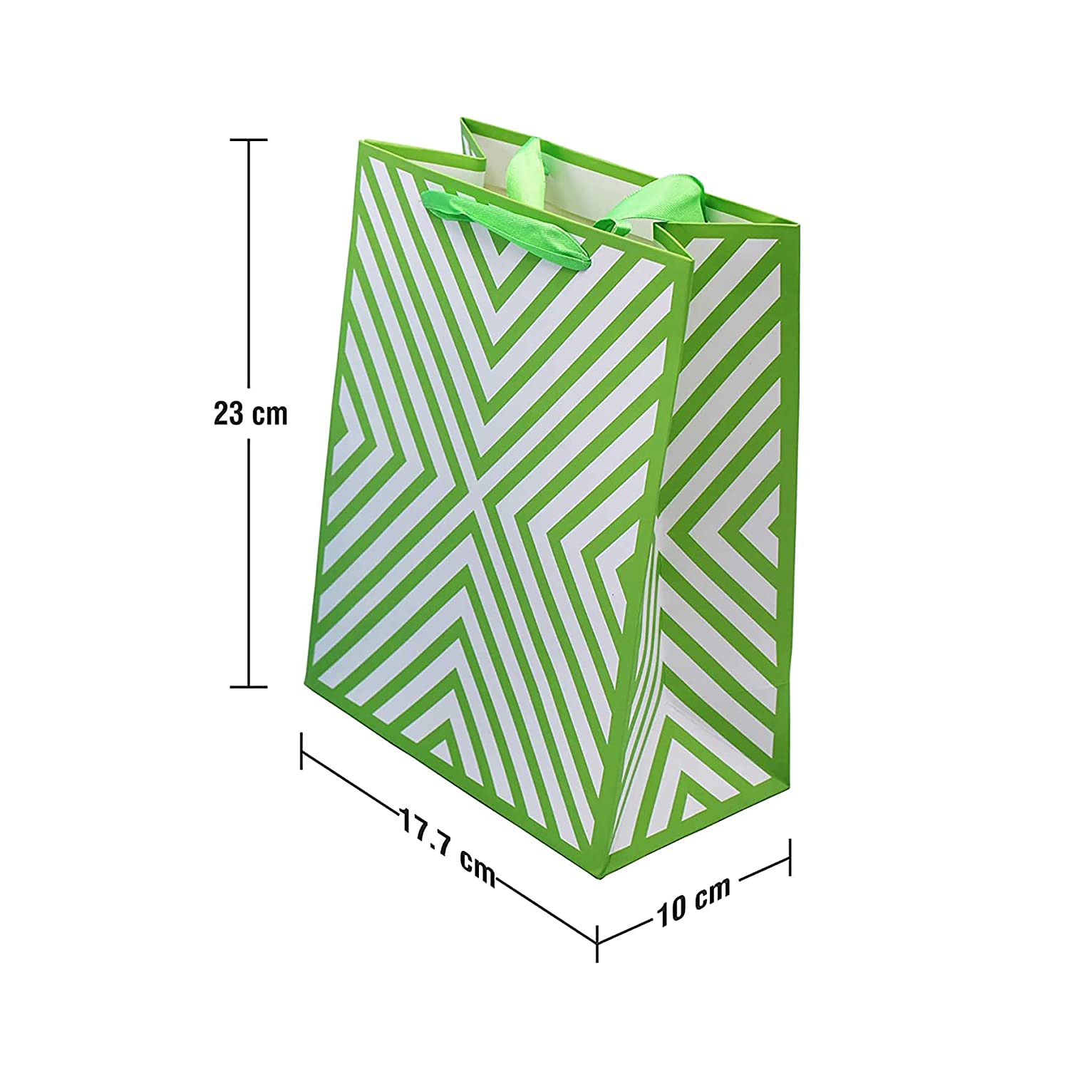 Buy Online Green Paper Multiple Uses Gift Bags with Handles