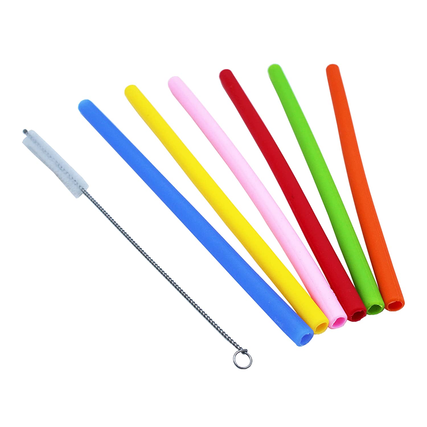 Reusable straw; extra long straws; silicone straw
