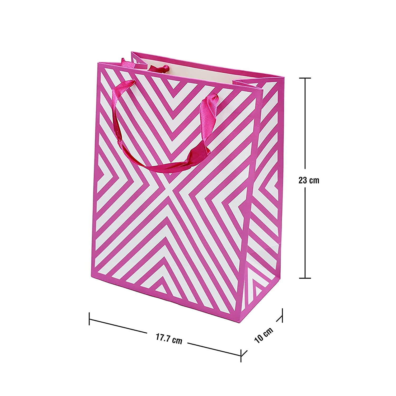 Buy Online Pink Paper Multiple Uses Gift Bags with Handles