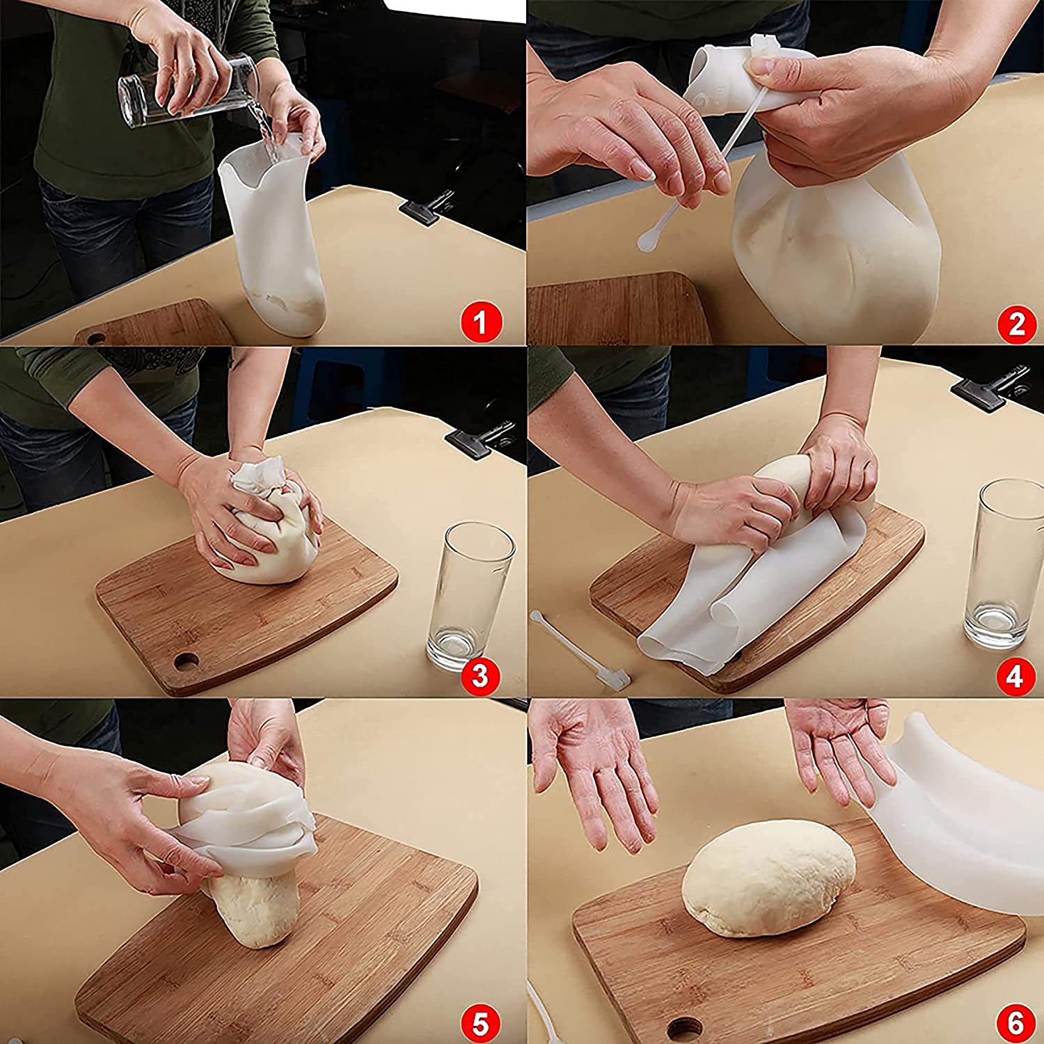 dough kneading bag; dough bag; kneading bag