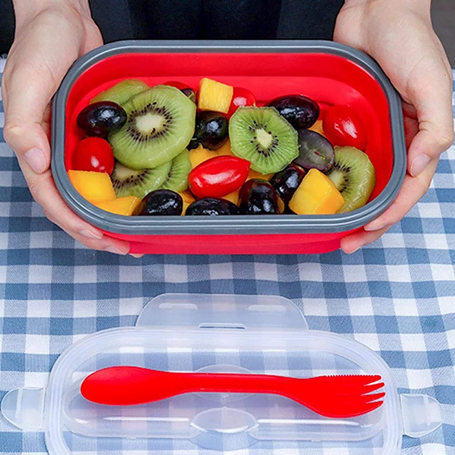 lunch box; expandable lunch box; collapsible lunch box