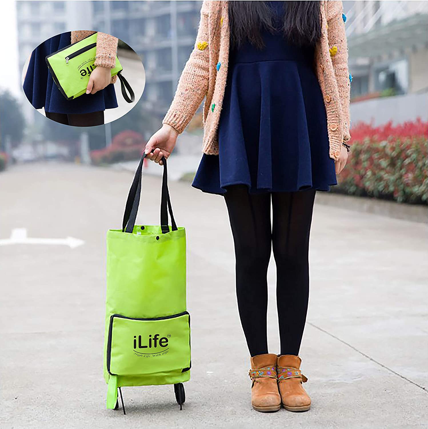 shopping bag; trolley bag; bag with wheels