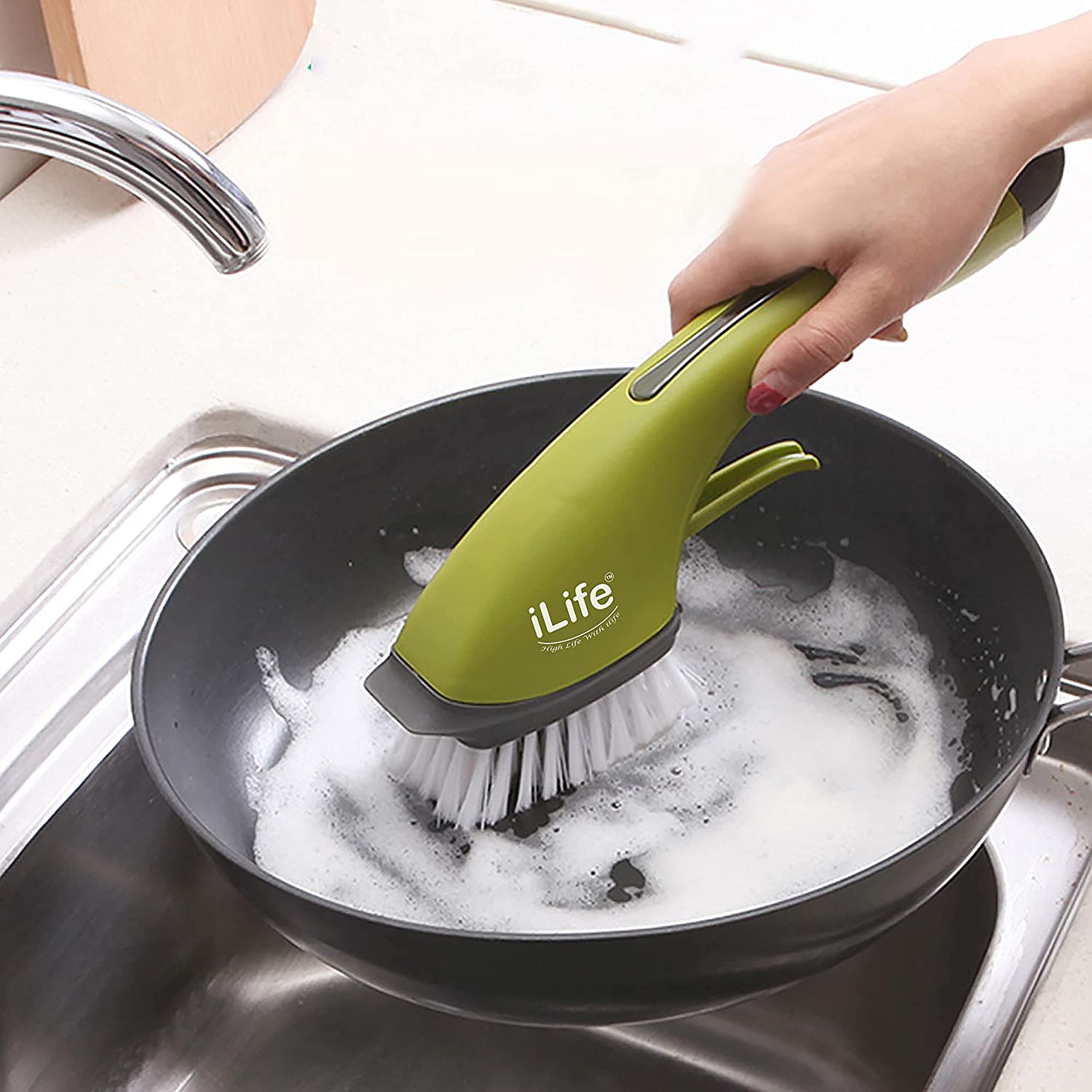 Heavy Duty Scrub Brush with Soap Dispenser Buy Online 