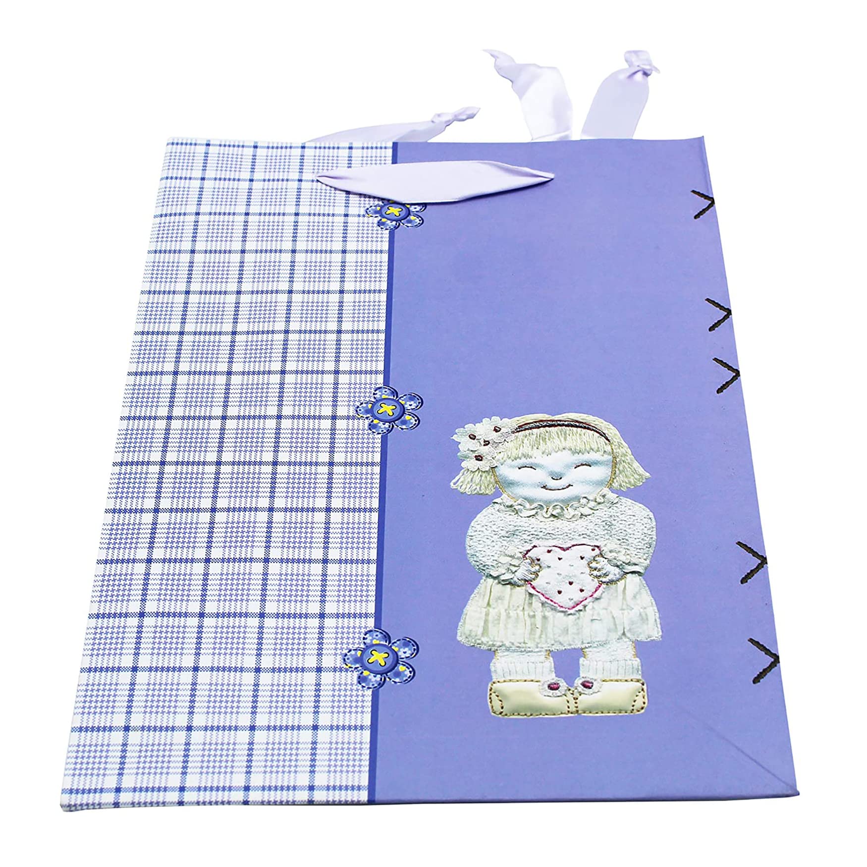 Buy Online Light Blue Paper Multiple Uses Bags with Handles