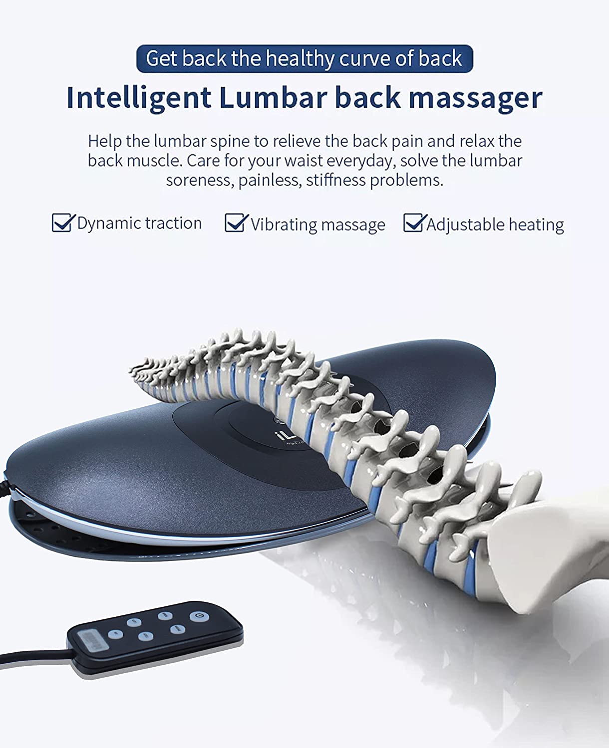  Lumbar Traction Device; back massager, massager