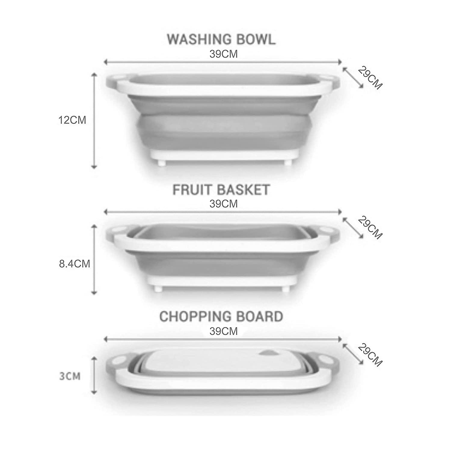  Collander ; strainer; chopping board