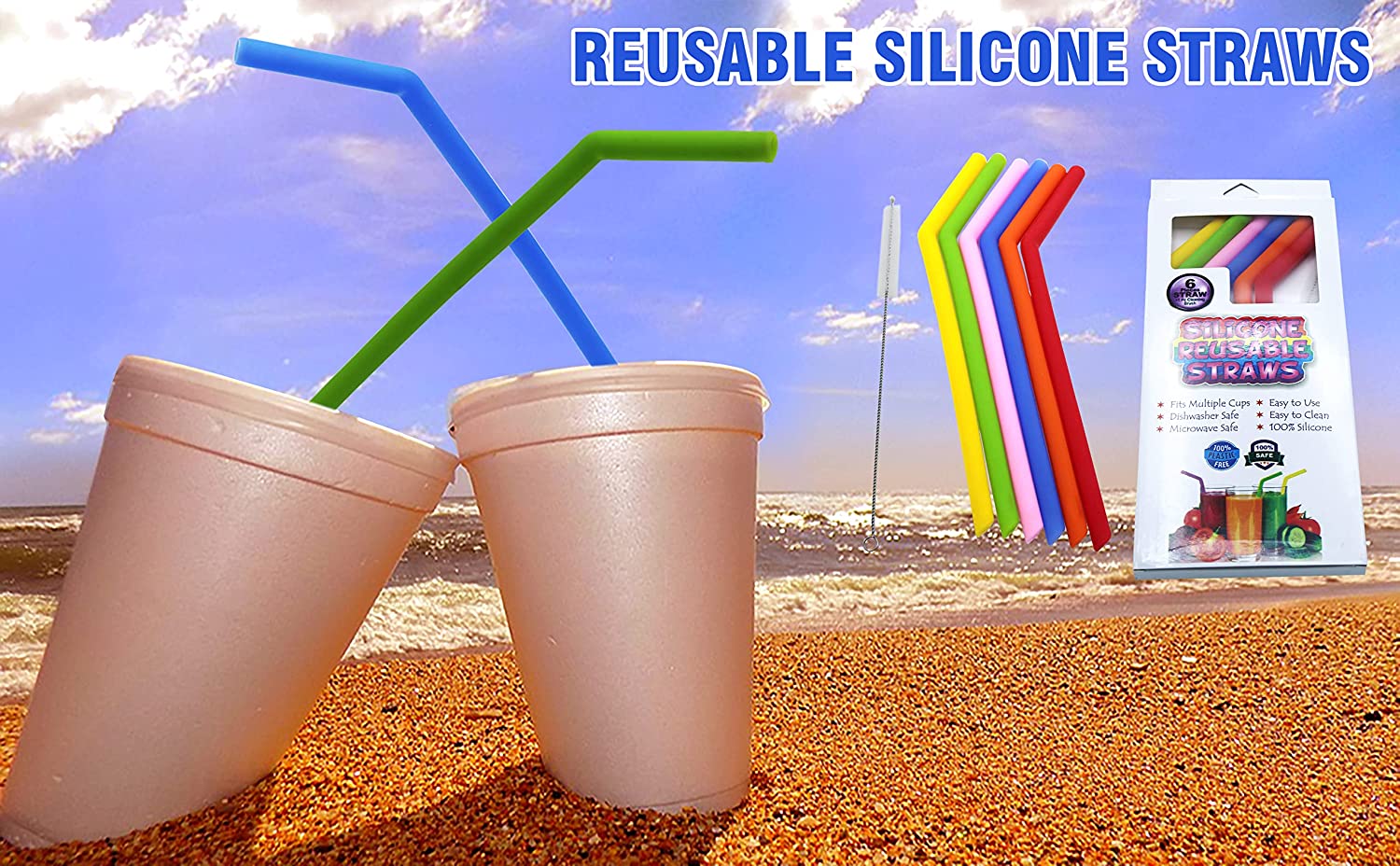 iLife Silicone Reusable Big Straws Buy Online