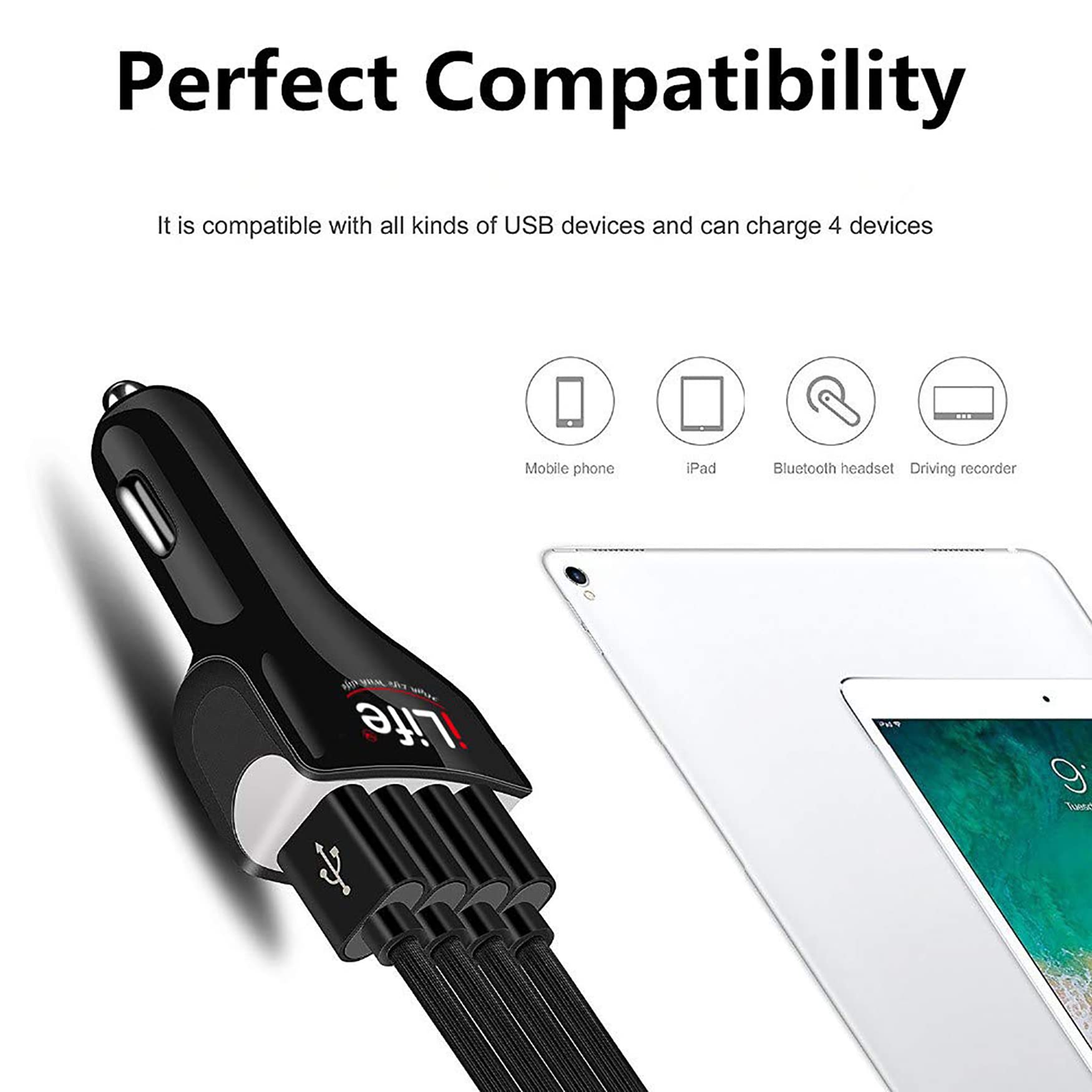 usb car charger ; multiport car charger