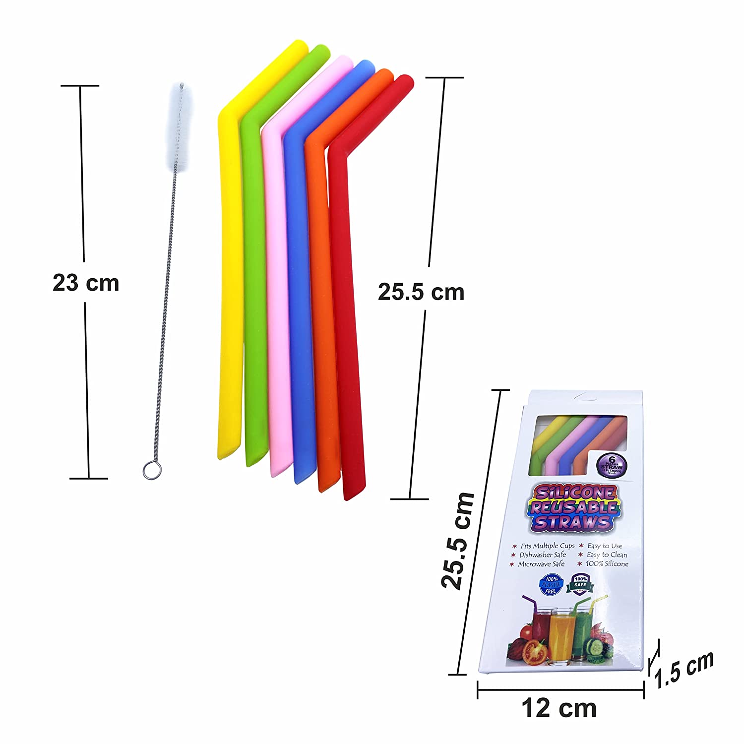 iLife Silicone Reusable Big Straws Buy Online