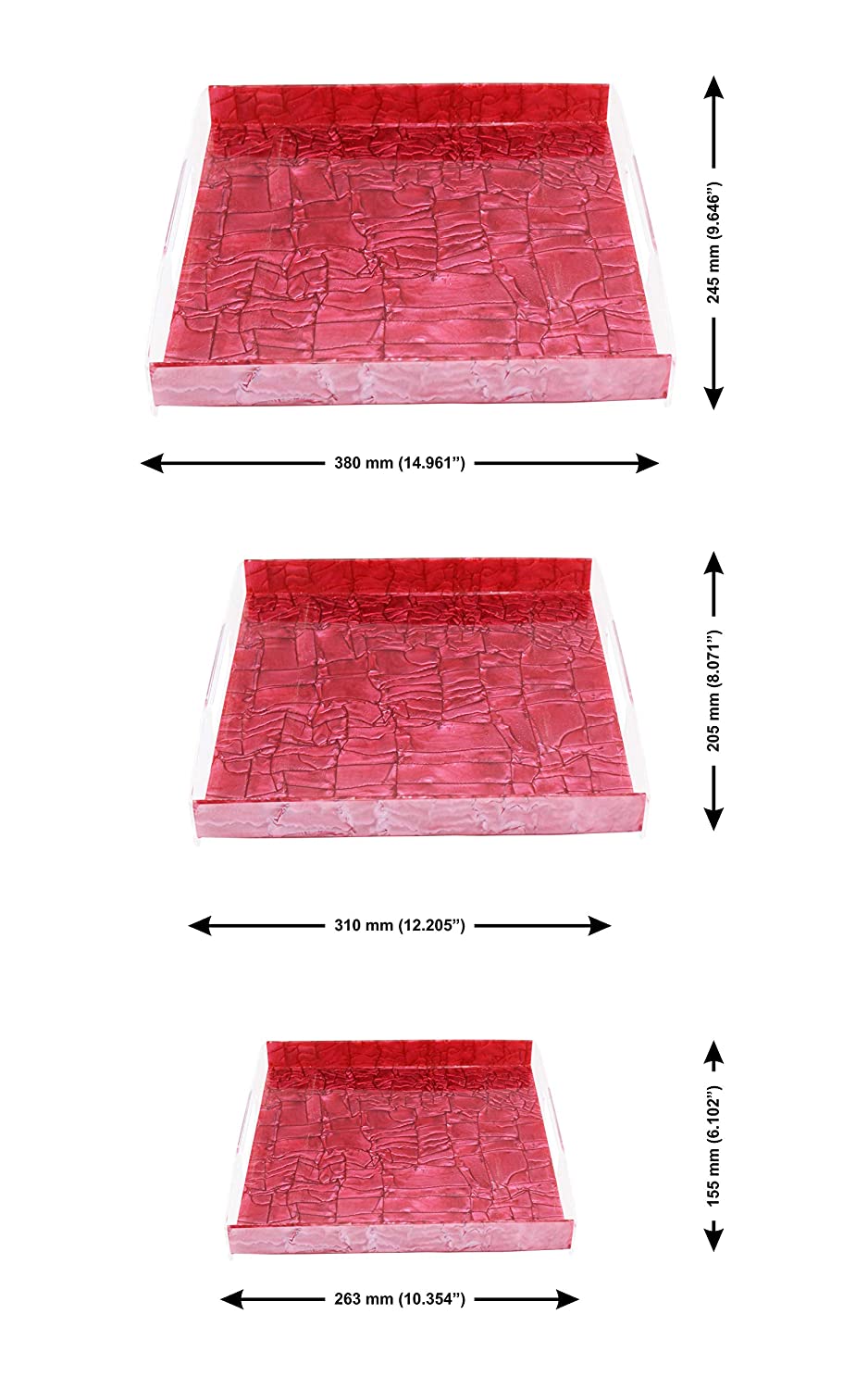  Serving Tray Set; acrylic tray; tray; tray set