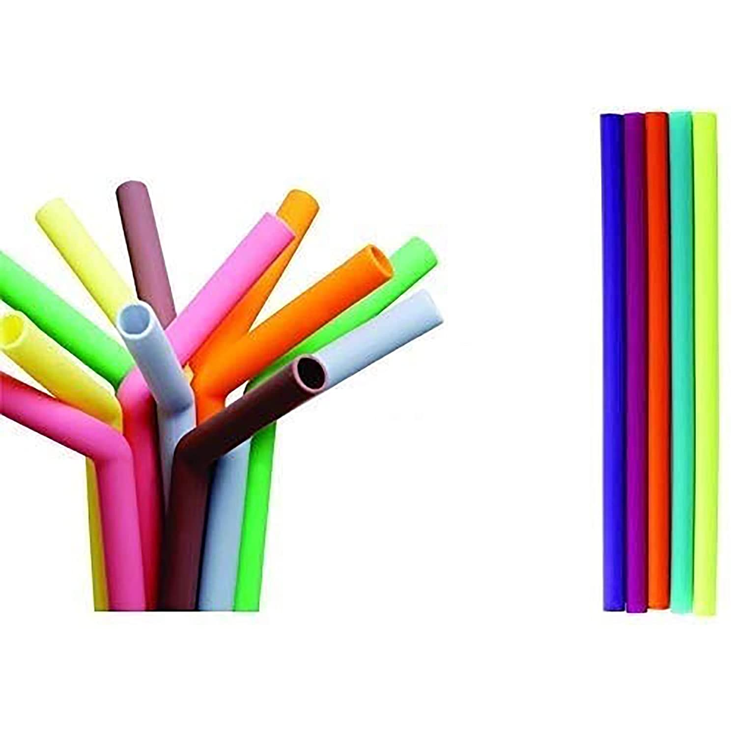 Platinum Silicone Straws, 14 inch Extra Long & Wide for Boba