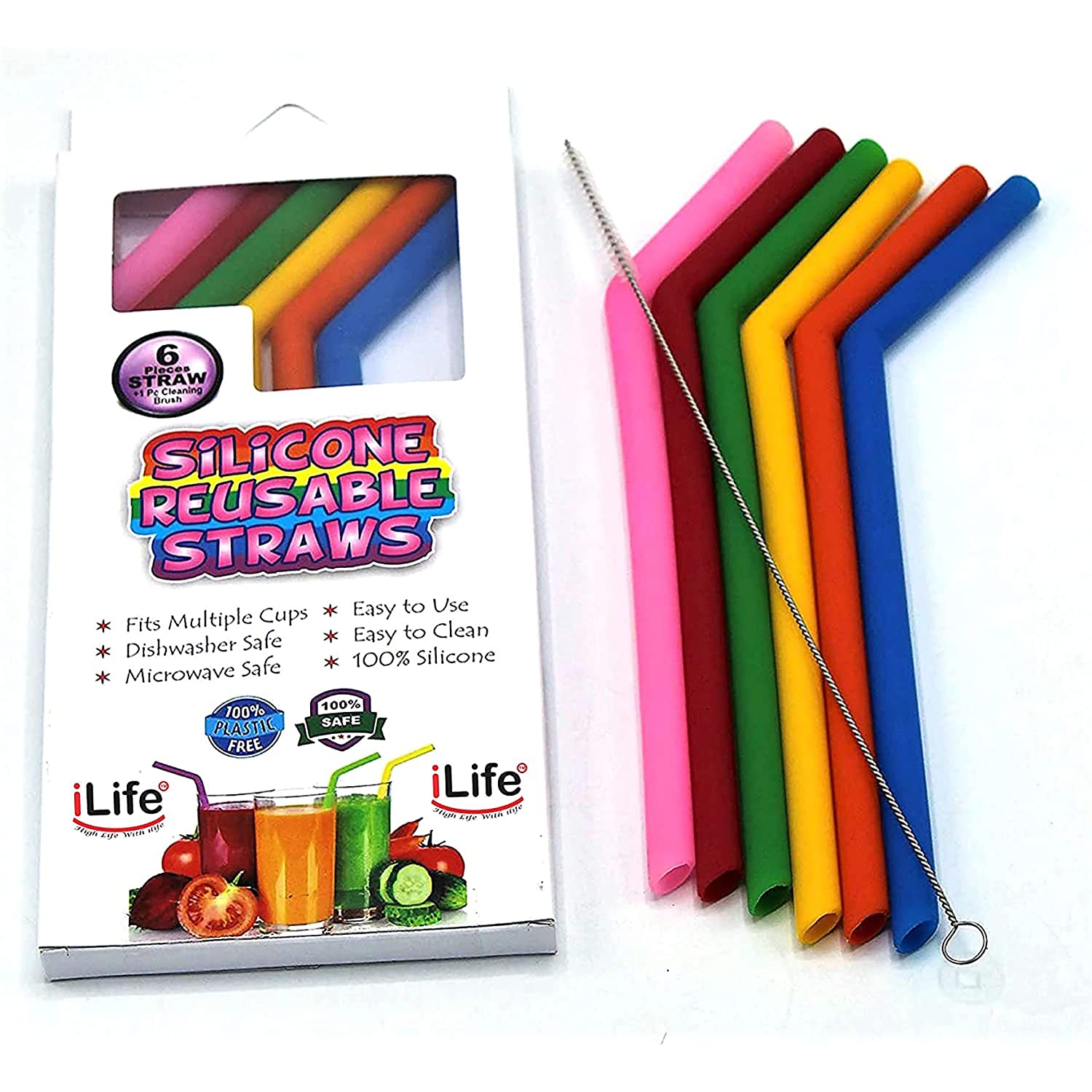 iLife Silicone Reusable Big Straws Buy Online