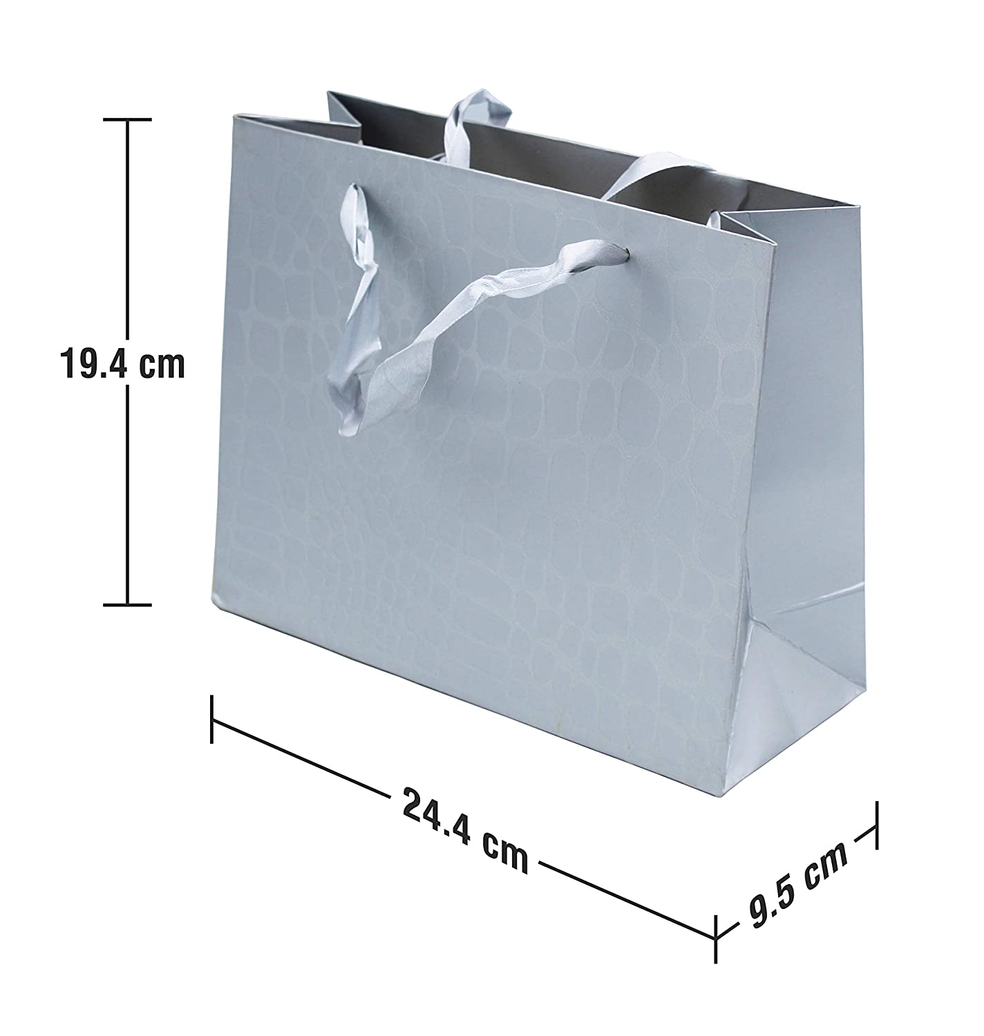 Buy Online Royal Silver Paper Multiple Uses Gift Bags with Handles